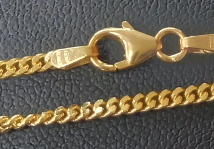 18ct Gold Curb Chain 9.02g 24" - Image 3