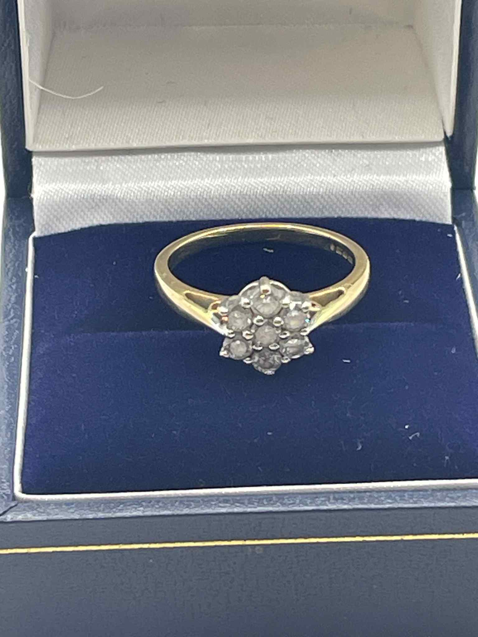 18ct Gold Diamond Ring - M - Image 3