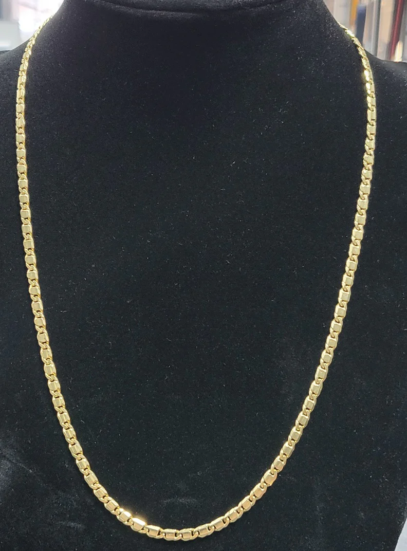 18ct Yellow Gold Anchor Link Chain - 31.49G - 23" - Hallmarked
