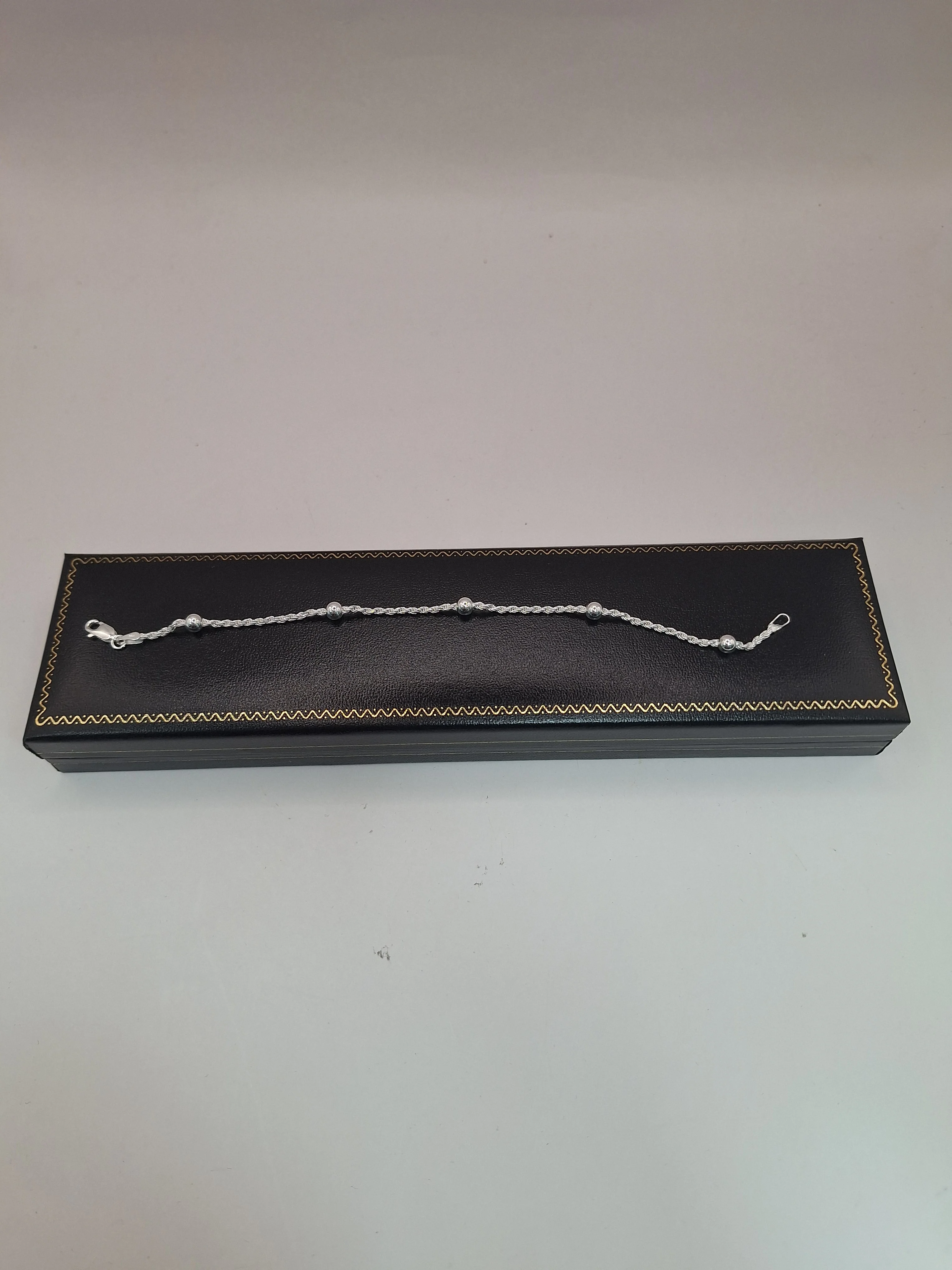 3.7G 925 BEAD ROPE B/LET