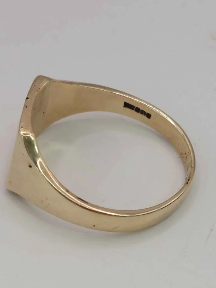 (375 Hallmarked&Tested), 9K 3.1G Gold Ring, Size Q - Image 3