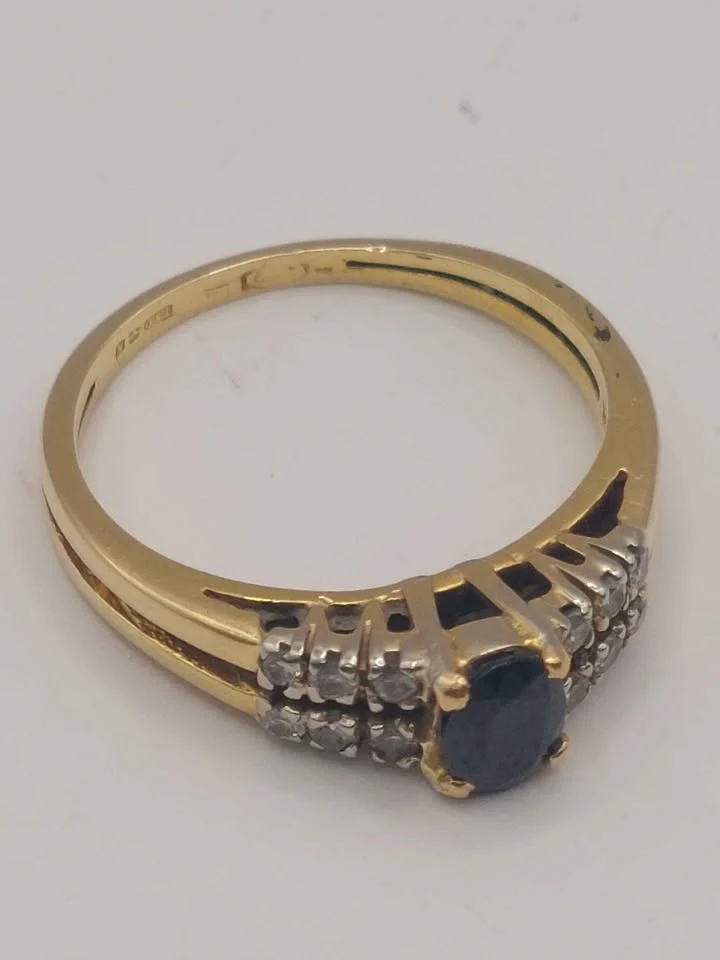 (750 Hallmarked&Tested) 18ct, 3.9G Gold Diamond Ring, Size N - Image 2