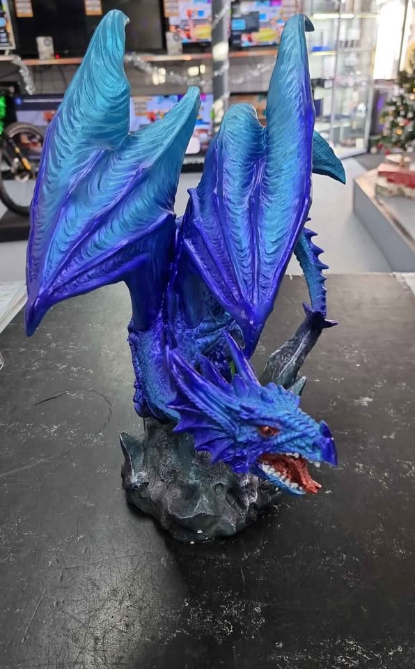 Blue Dragon On Rock Gemstone Decorative Ornament **BRAND NEW BOXED** - Image 3
