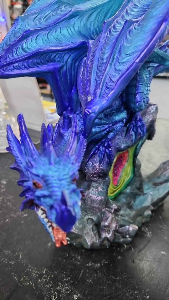 Blue Dragon On Rock Gemstone Decorative Ornament **BRAND NEW BOXED** - Image 4