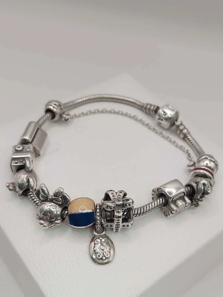 (925 ALE Hallmarked&Tested), Pandora Bracelet With 11 Charms - Image 2