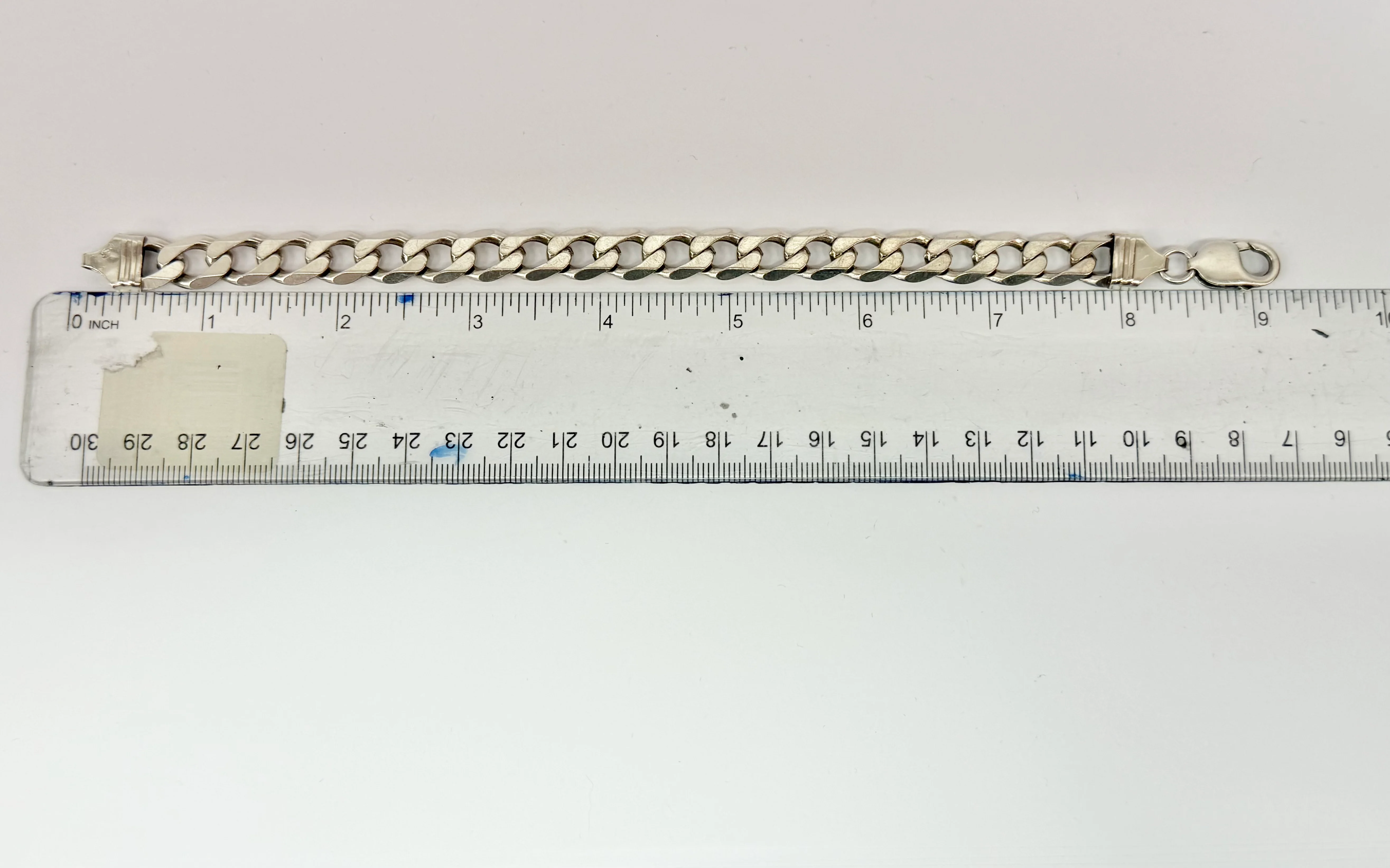 925 Silver Curb 9" Bracelet - Image 3