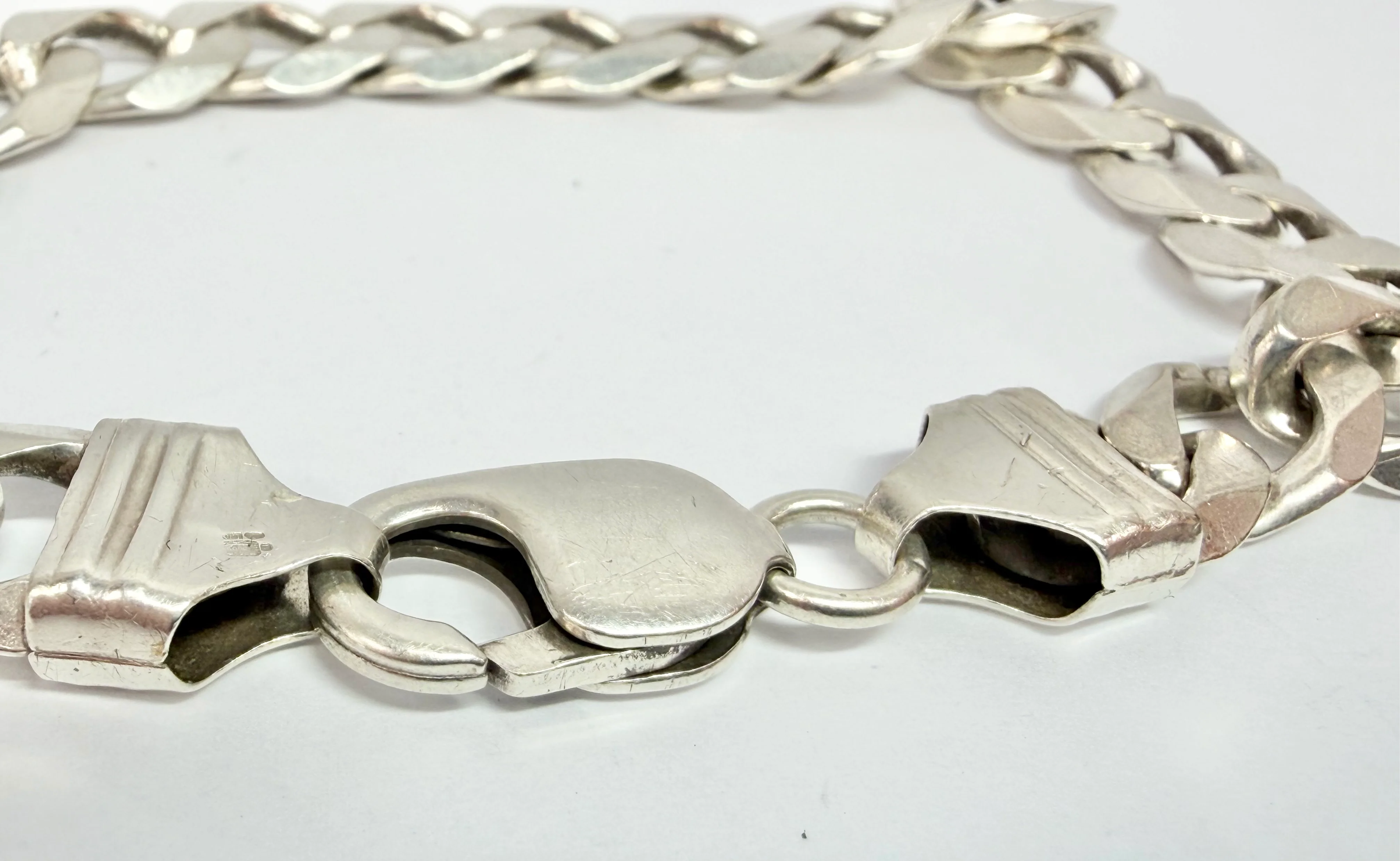 925 Silver Curb 9" Bracelet - Image 4
