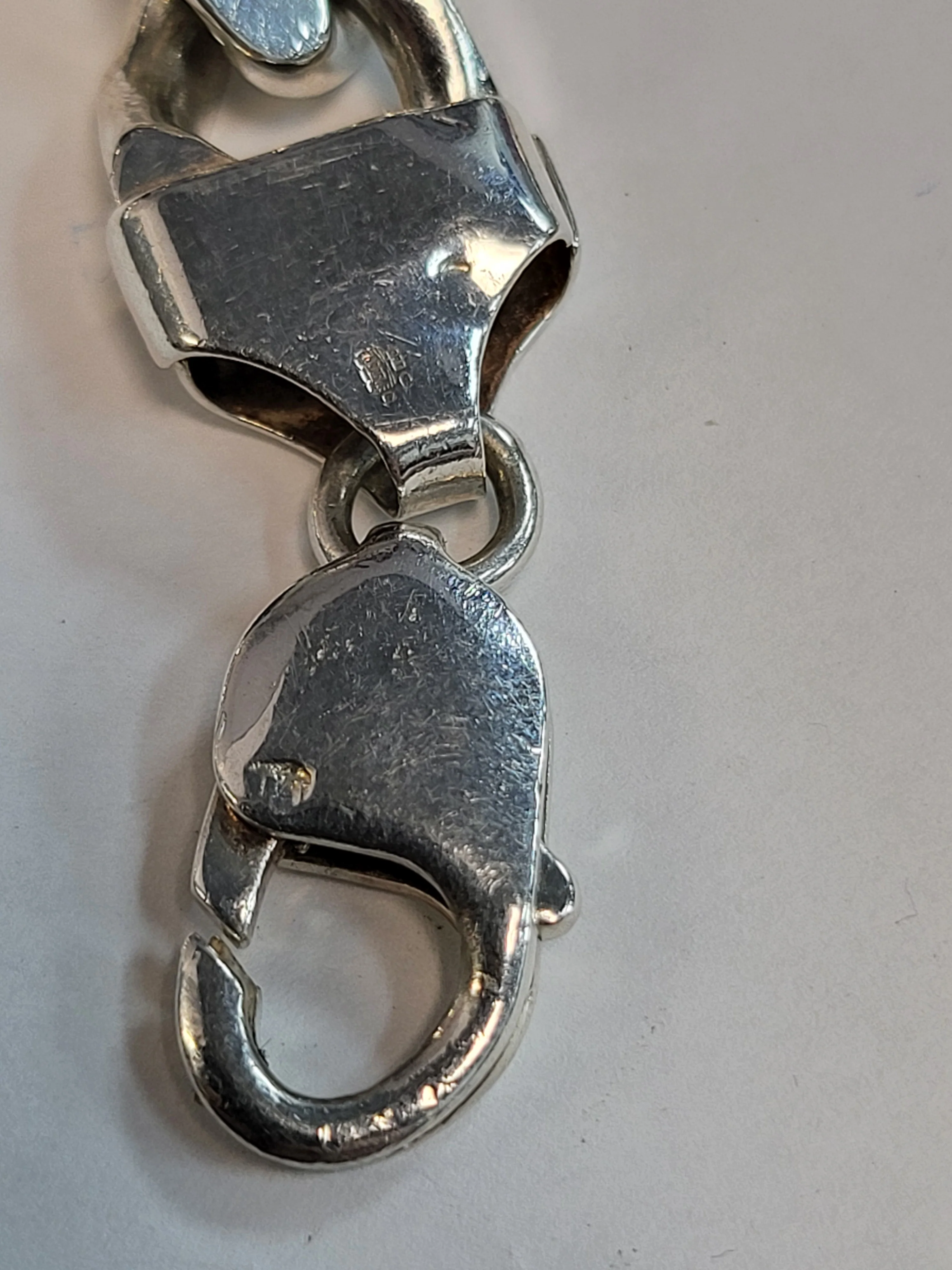 925 Silver Curb Bracelet - 9" - 64.5g - Image 3