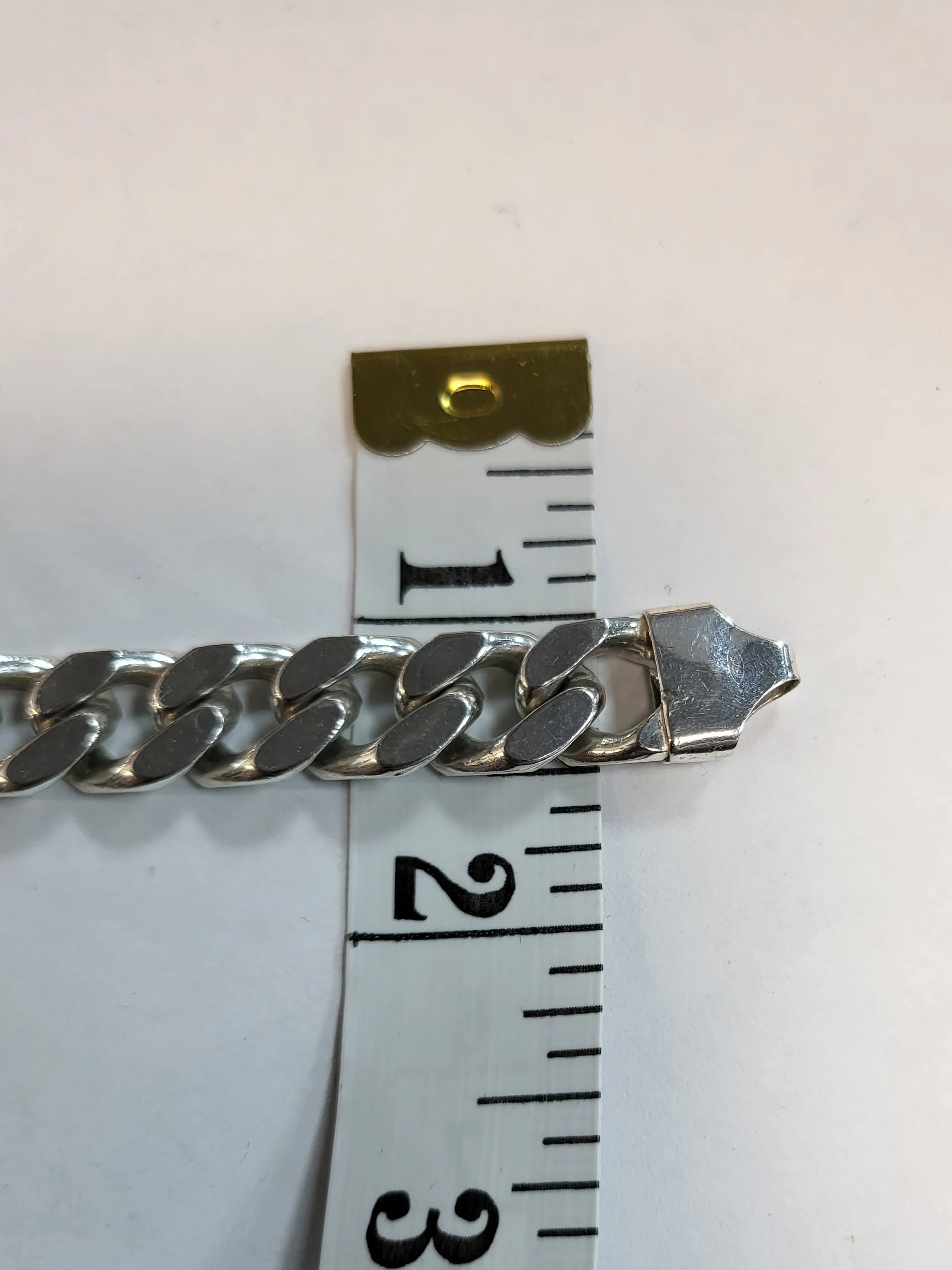 925 Silver Curb Bracelet - 9" - 64.5g - Image 4