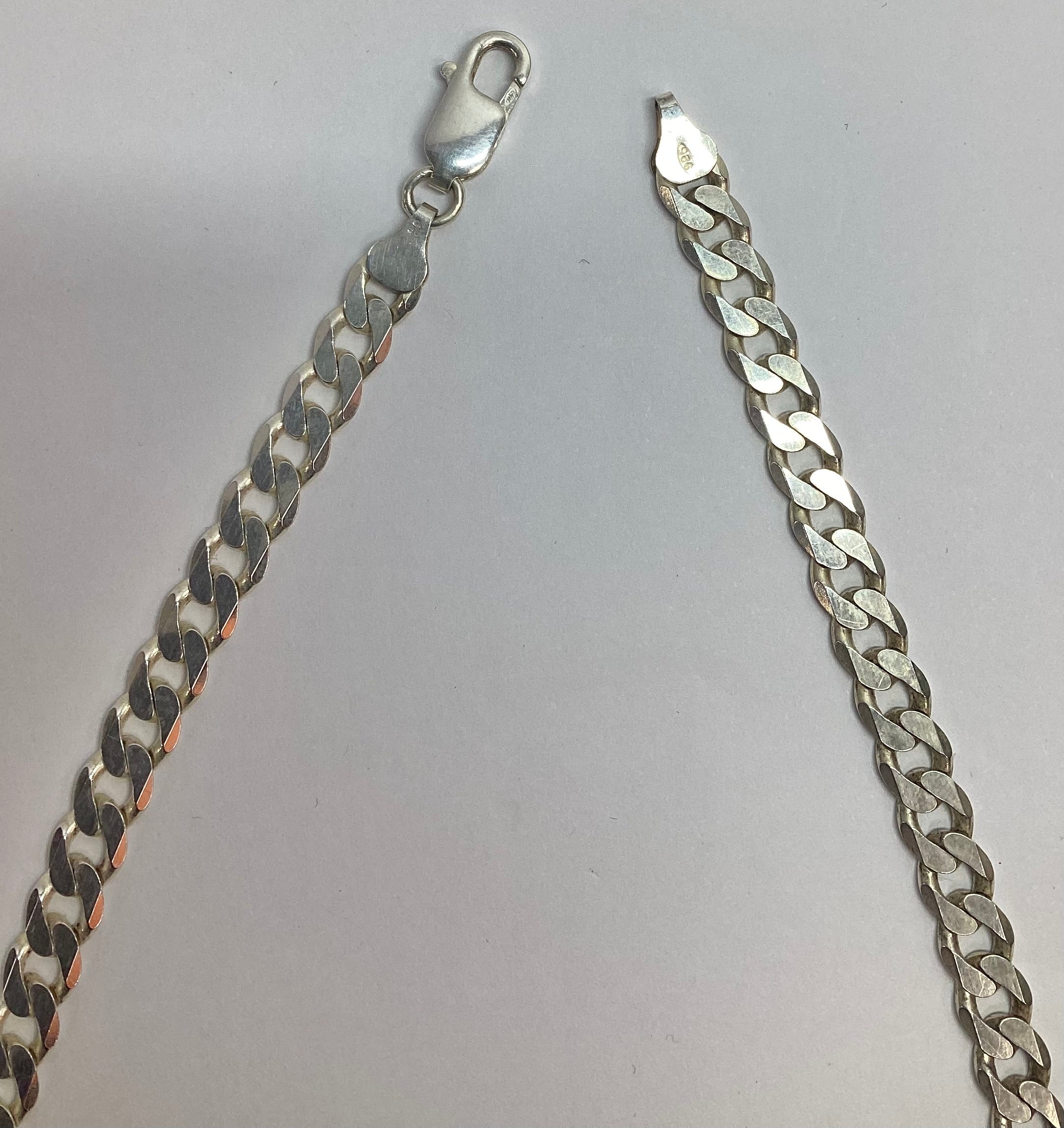 925 Silver Curb Chain 20" - Image 2