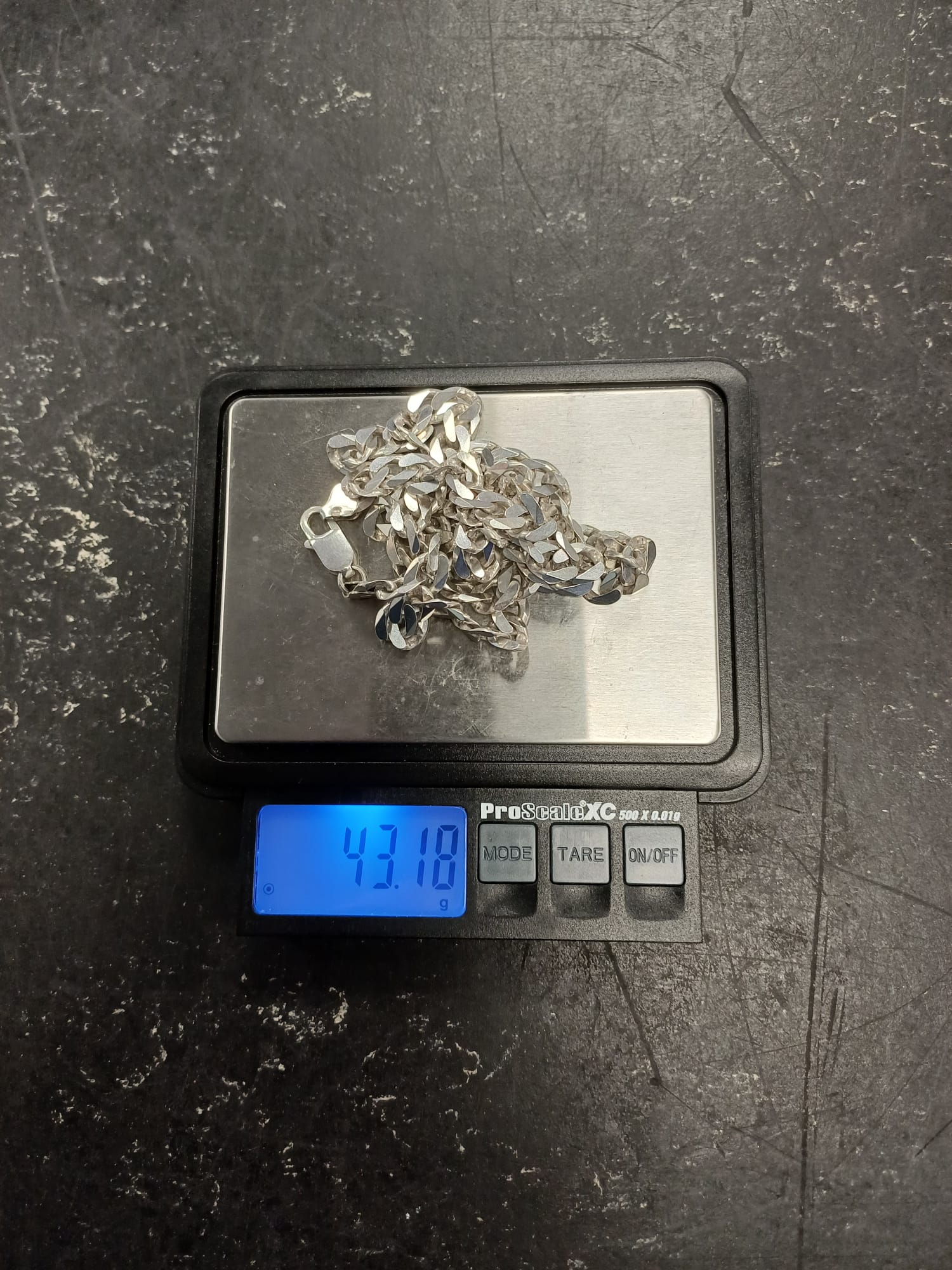 925 Silver Curb Chain Necklace 43.18g - Image 4