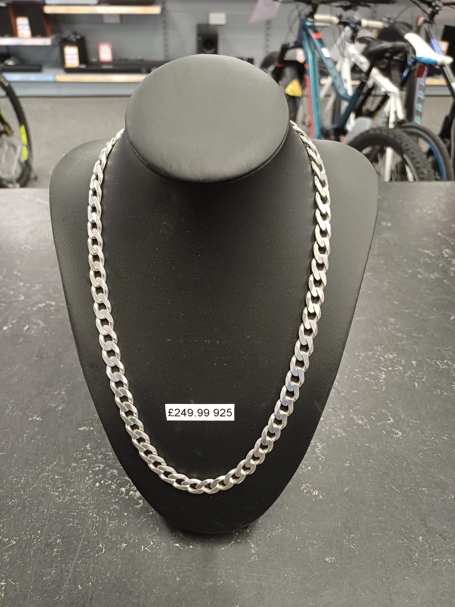 925 Silver Curb Chain Necklace 64.01g
