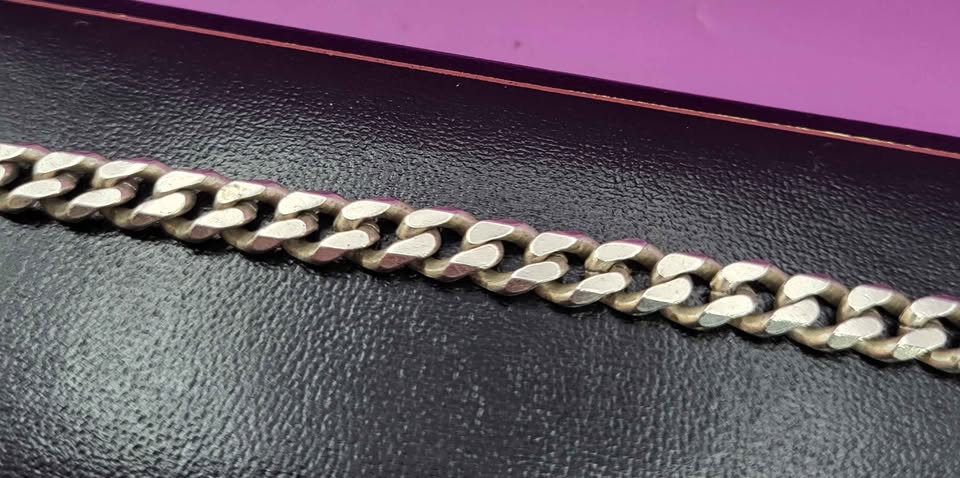 925 Silver Curb Link Bracelet - 16.2G - 9" - Image 2