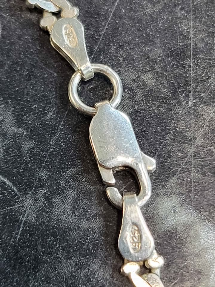 925 Silver Curb Style Chain - 21.5" - Image 3