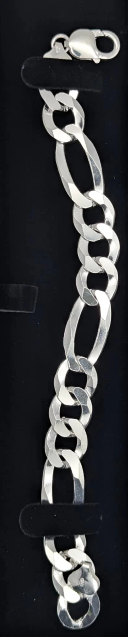 925 Silver Hallmarked, Figaro Chain with Lobster Log, 8",33.1g, Boxed - Image 4