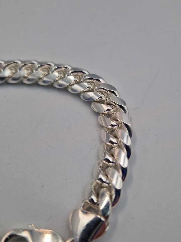925 Sterling Silver 12mm Wide Curb Bracelet - 8" Long - 51.9 Grams **BRAND NEW** - Image 2