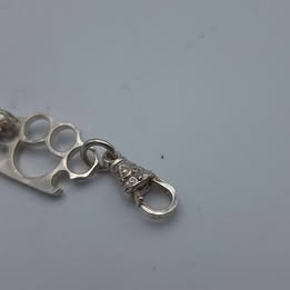 925 Sterling Silver Knuckle Duster Link Bracelet – 9" Long – 27.94 Grams – Albert Clasp **BRAND NEW** - Image 4