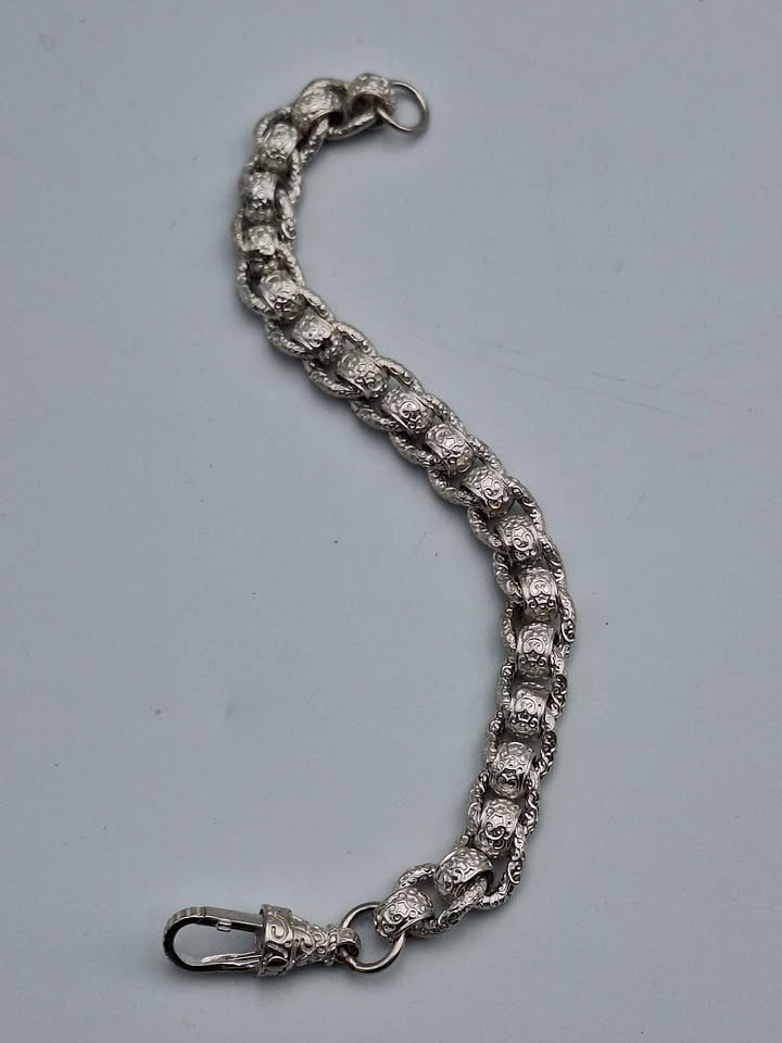 925 Sterling Silver Roller-Ball Bracelet - 8" Long - 36.66 Grams **BRAND NEW** - Image 4