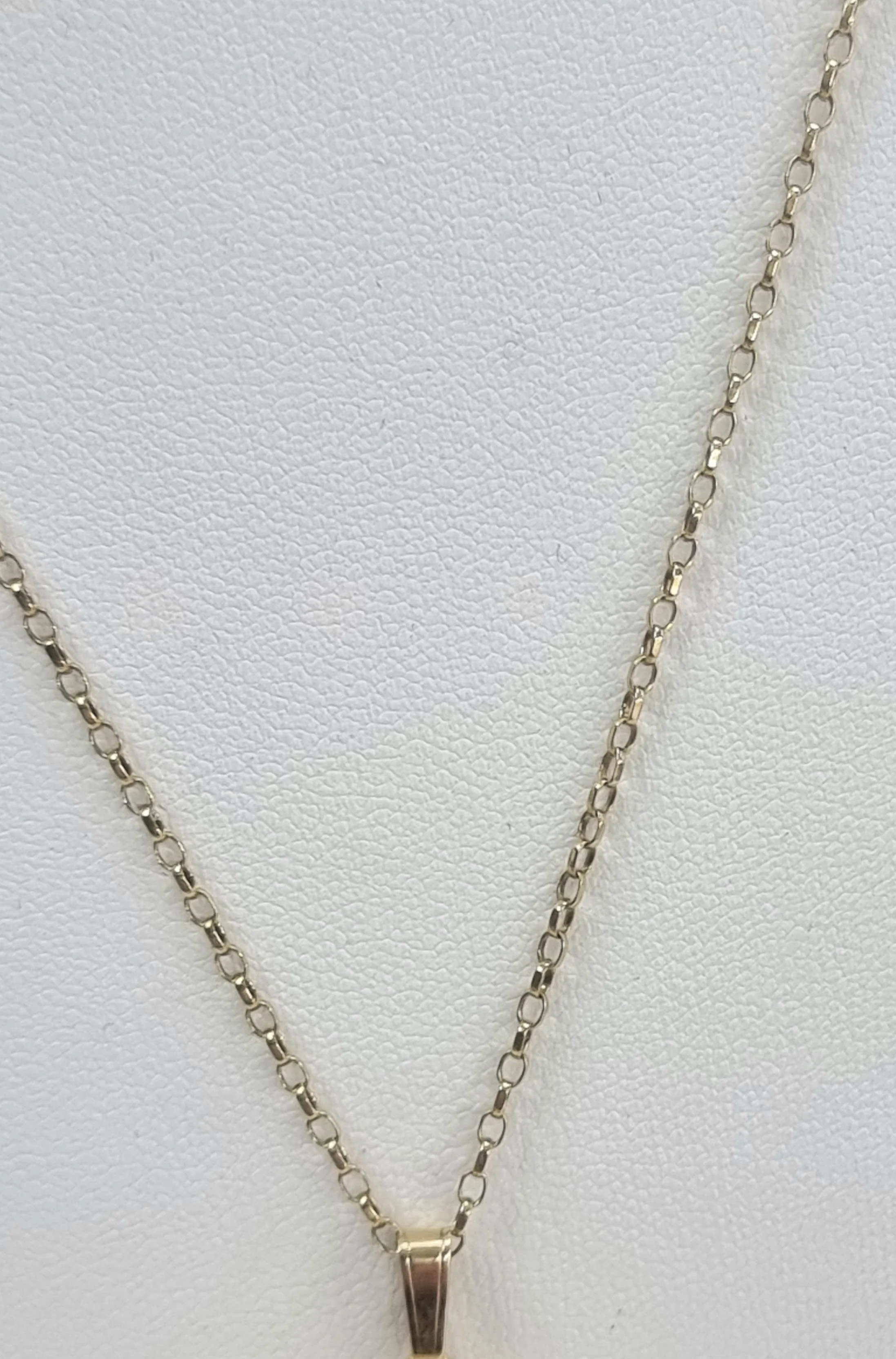 9ct Gold Chain with Locket 18" - Image 3