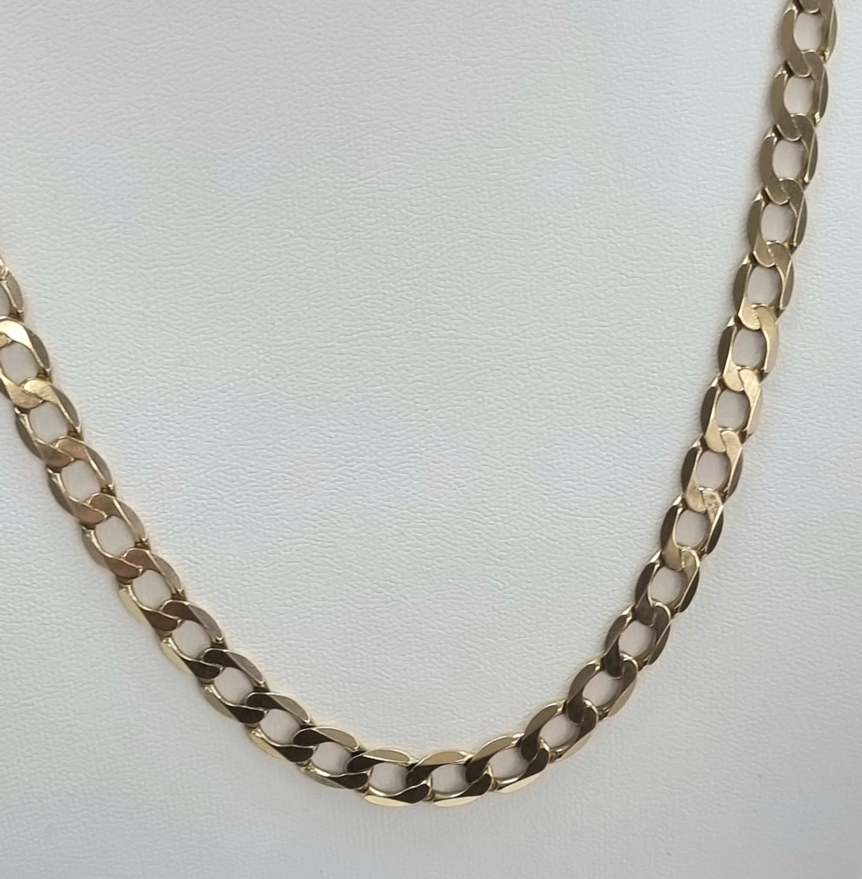 9ct Gold Curb Chain 21" - Image 2
