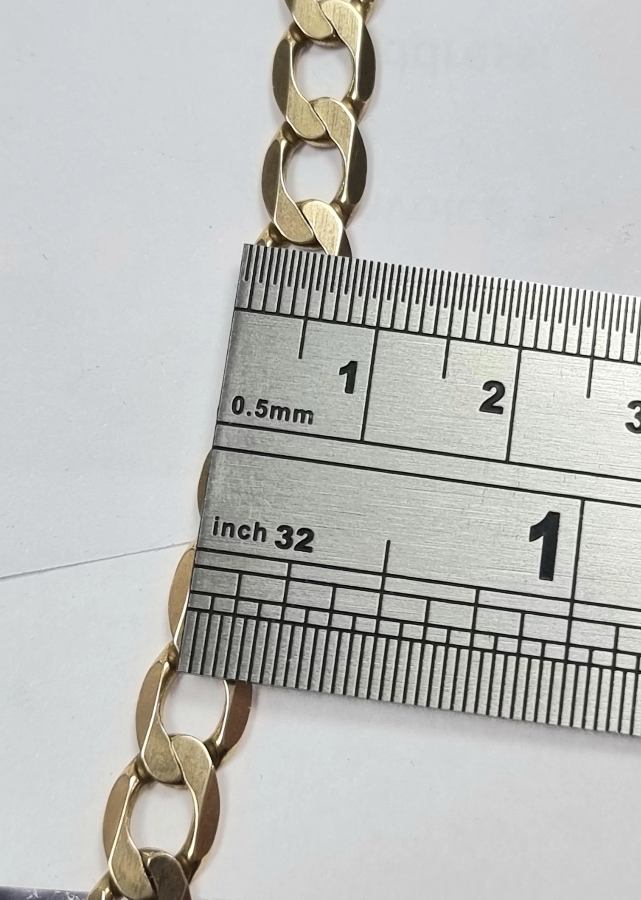 9ct Gold Curb Chain 21" - Image 5