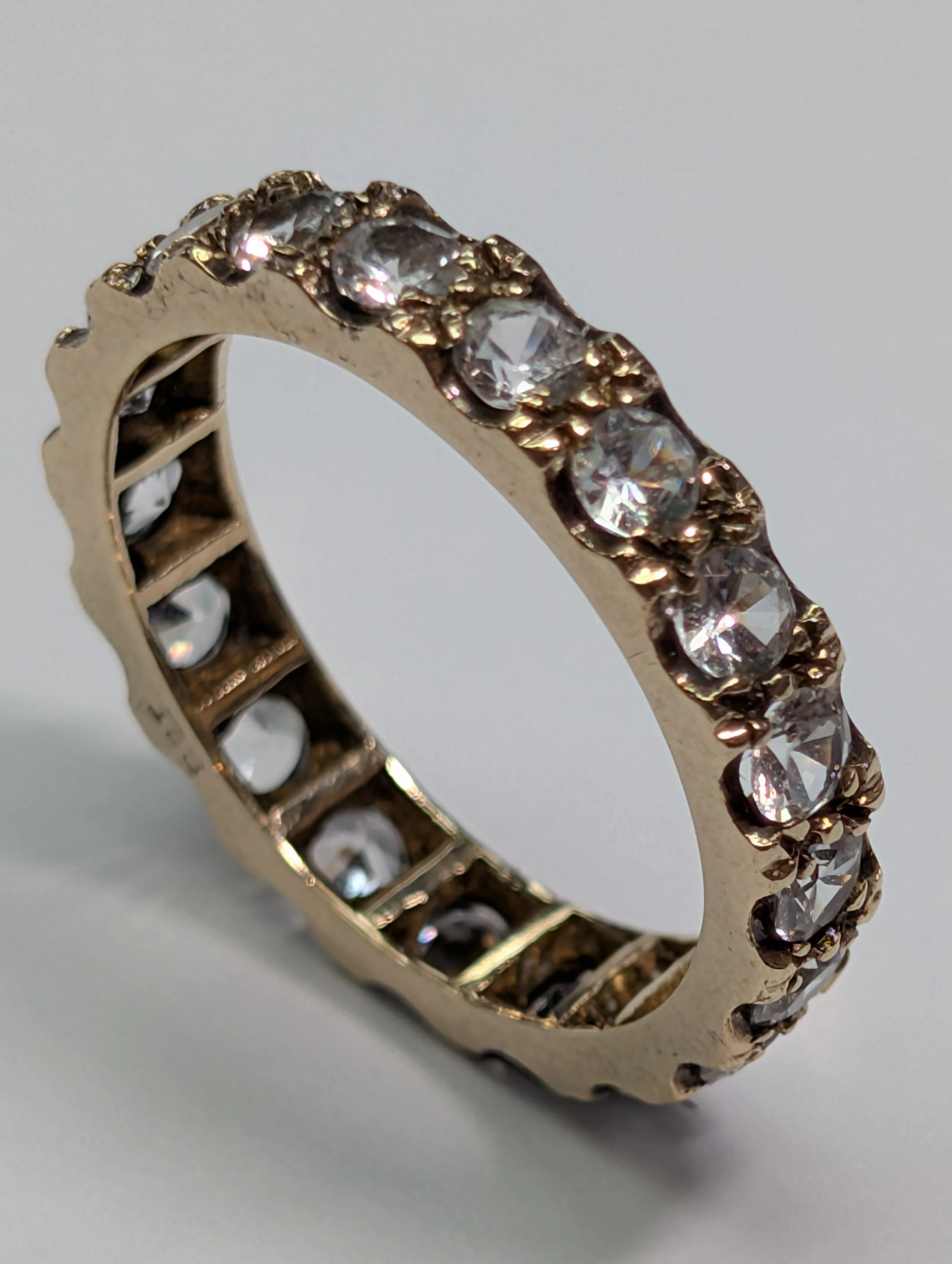 9ct Gold Jagged Cz Ring - Image 2