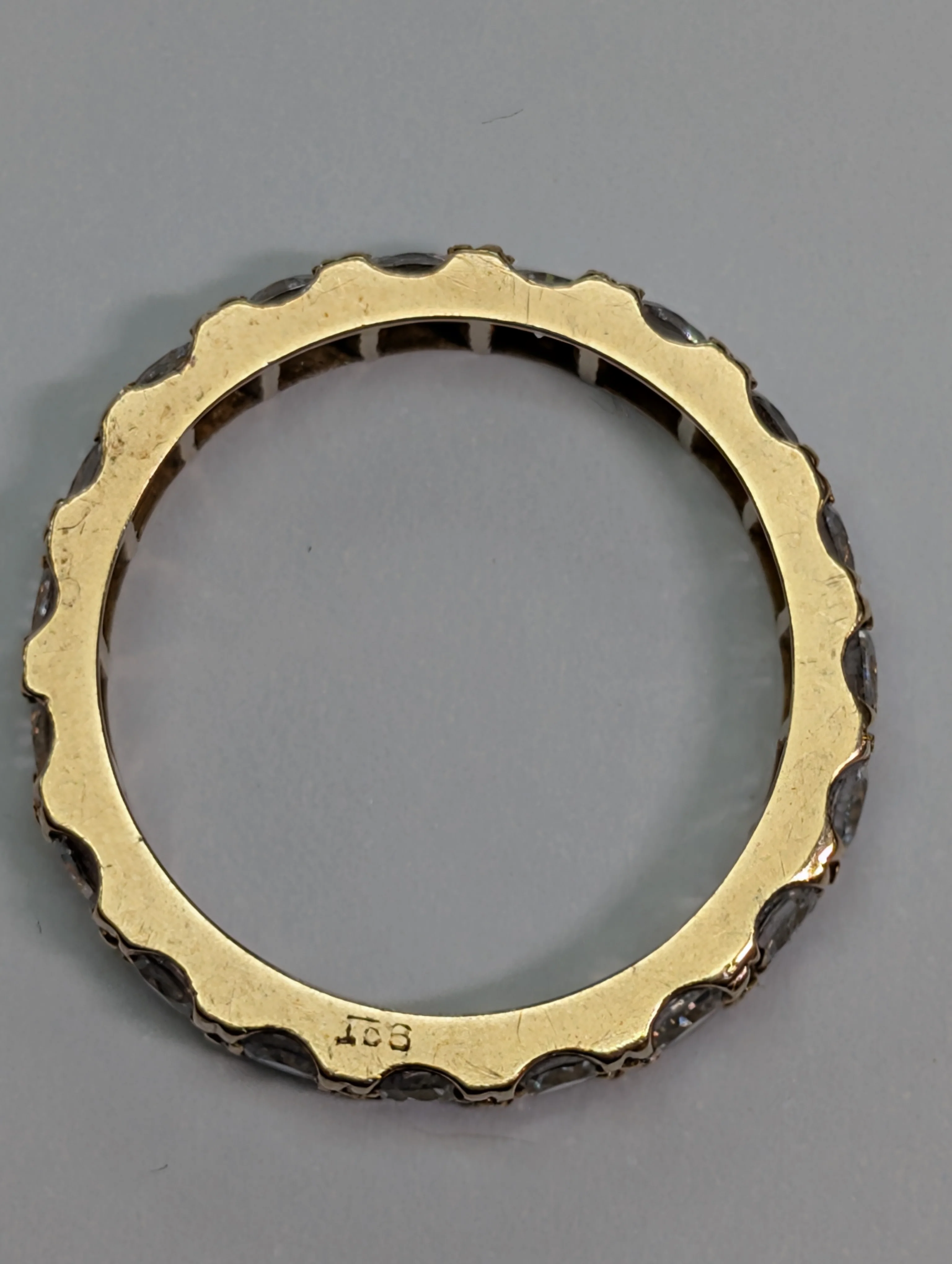 9ct Gold Jagged Cz Ring - Image 4