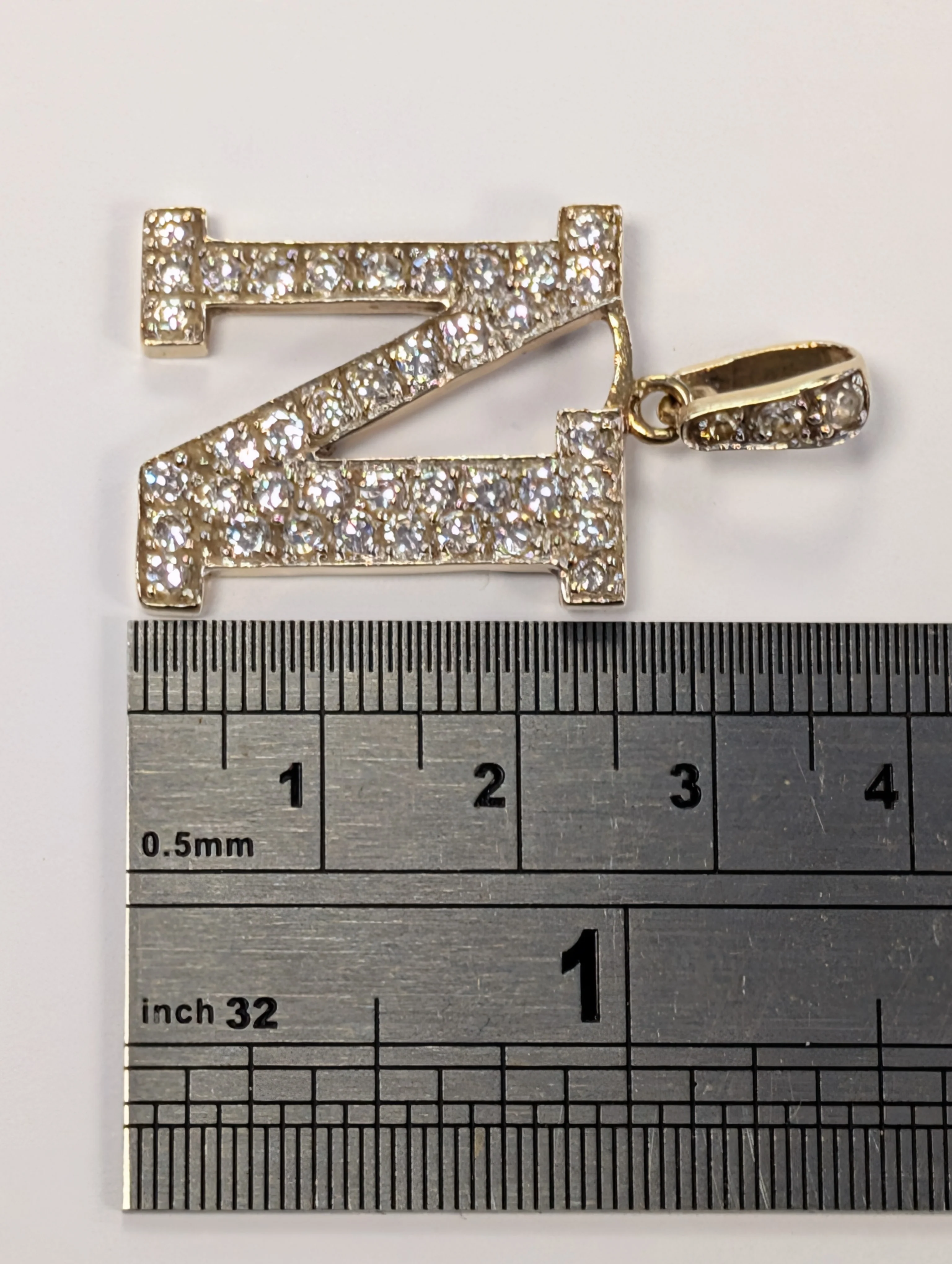 9ct Gold Letter N Pendant - Image 3