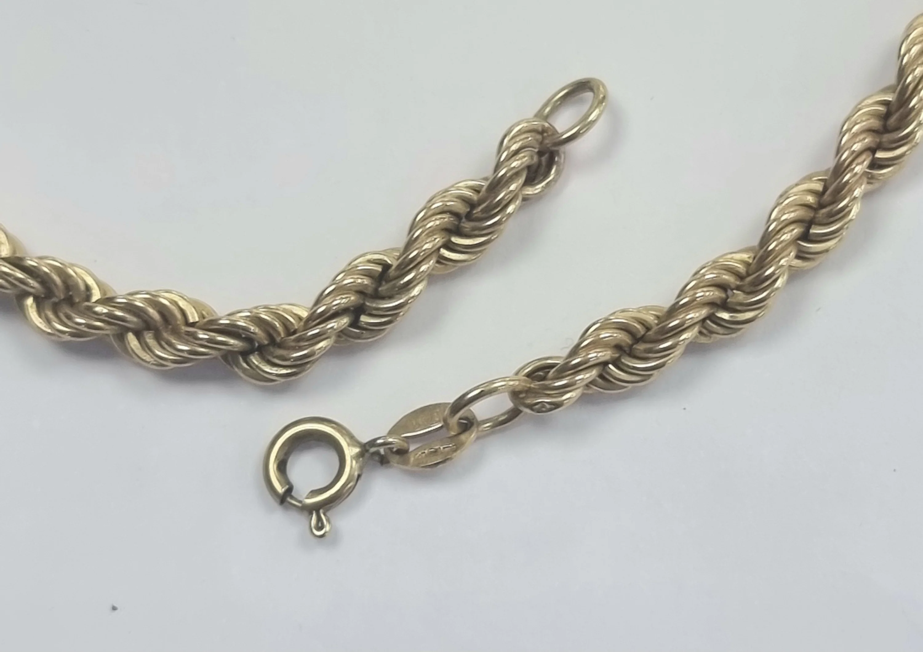 9ct Gold Rope Chain 18" - Image 2
