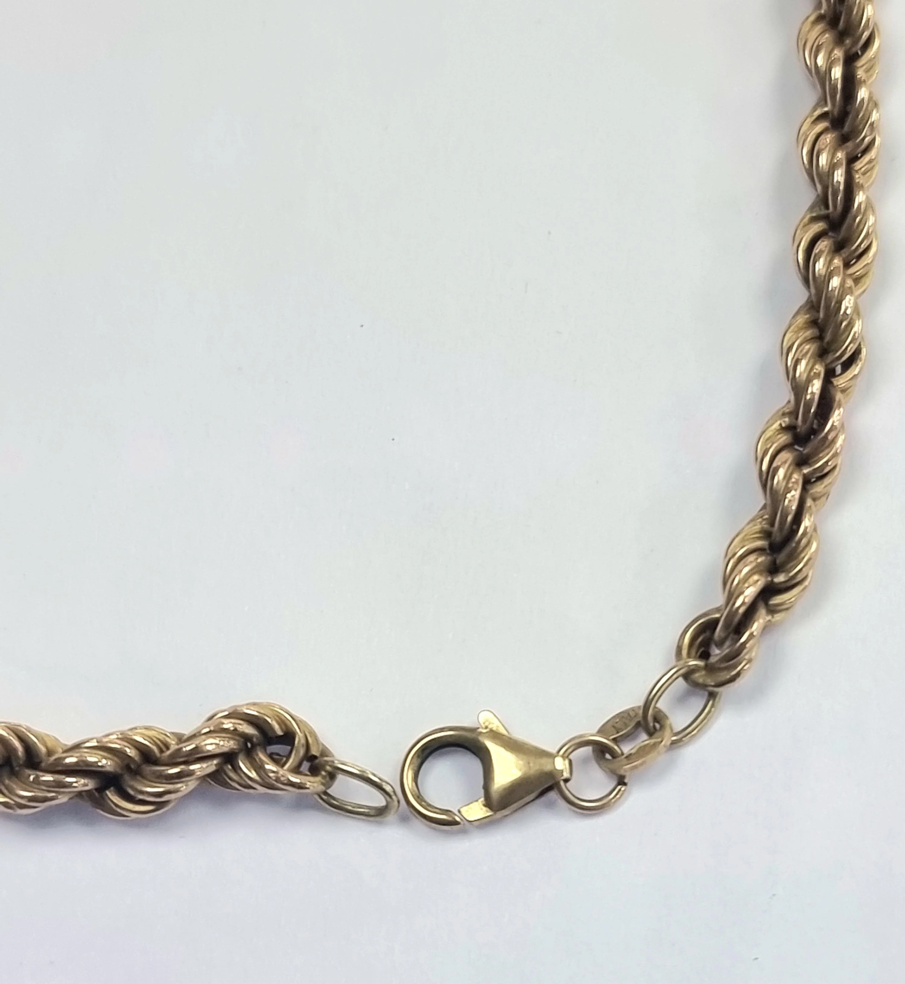 9ct Gold Rope Chain 18" - Image 2