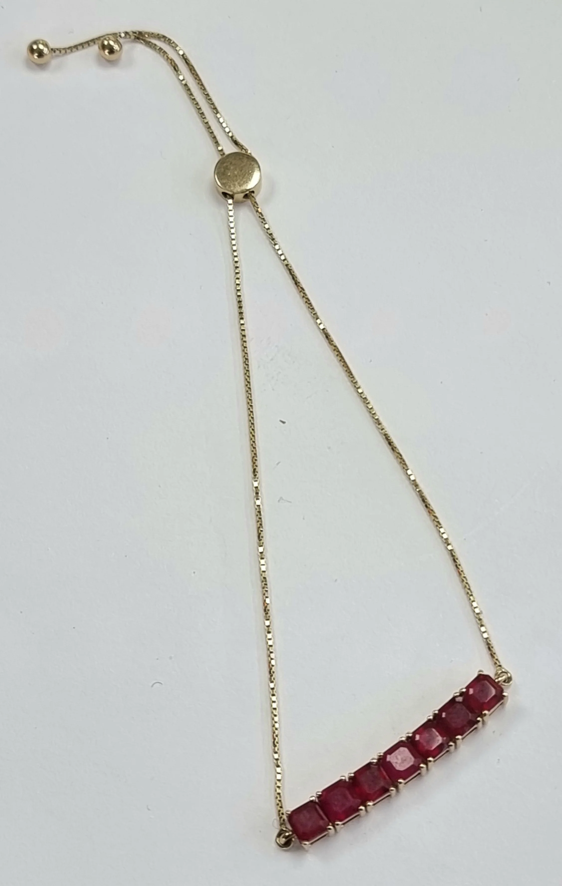9ct Gold Ruby Tennis Bracelet