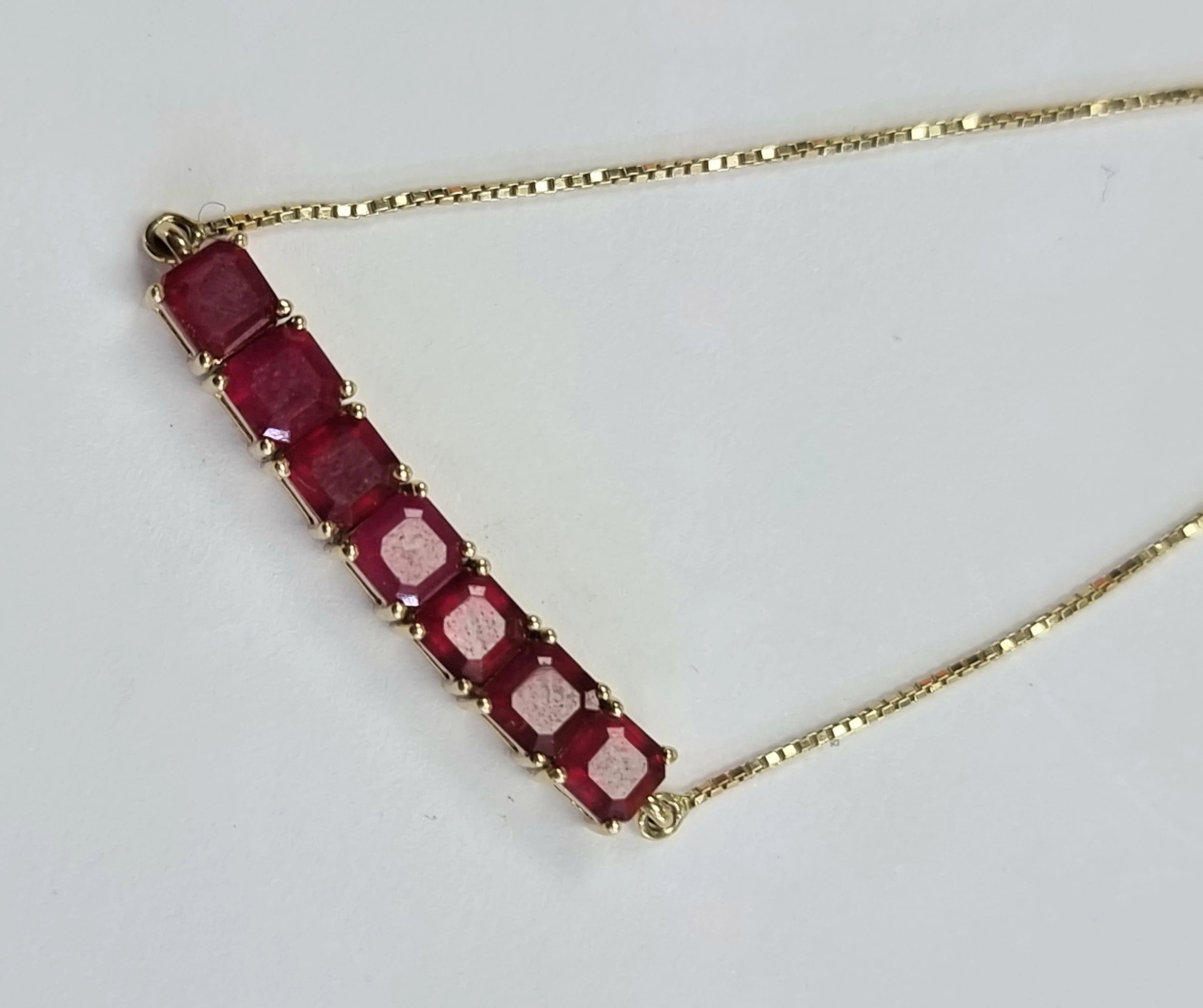 9ct Gold Ruby Tennis Bracelet - Image 3