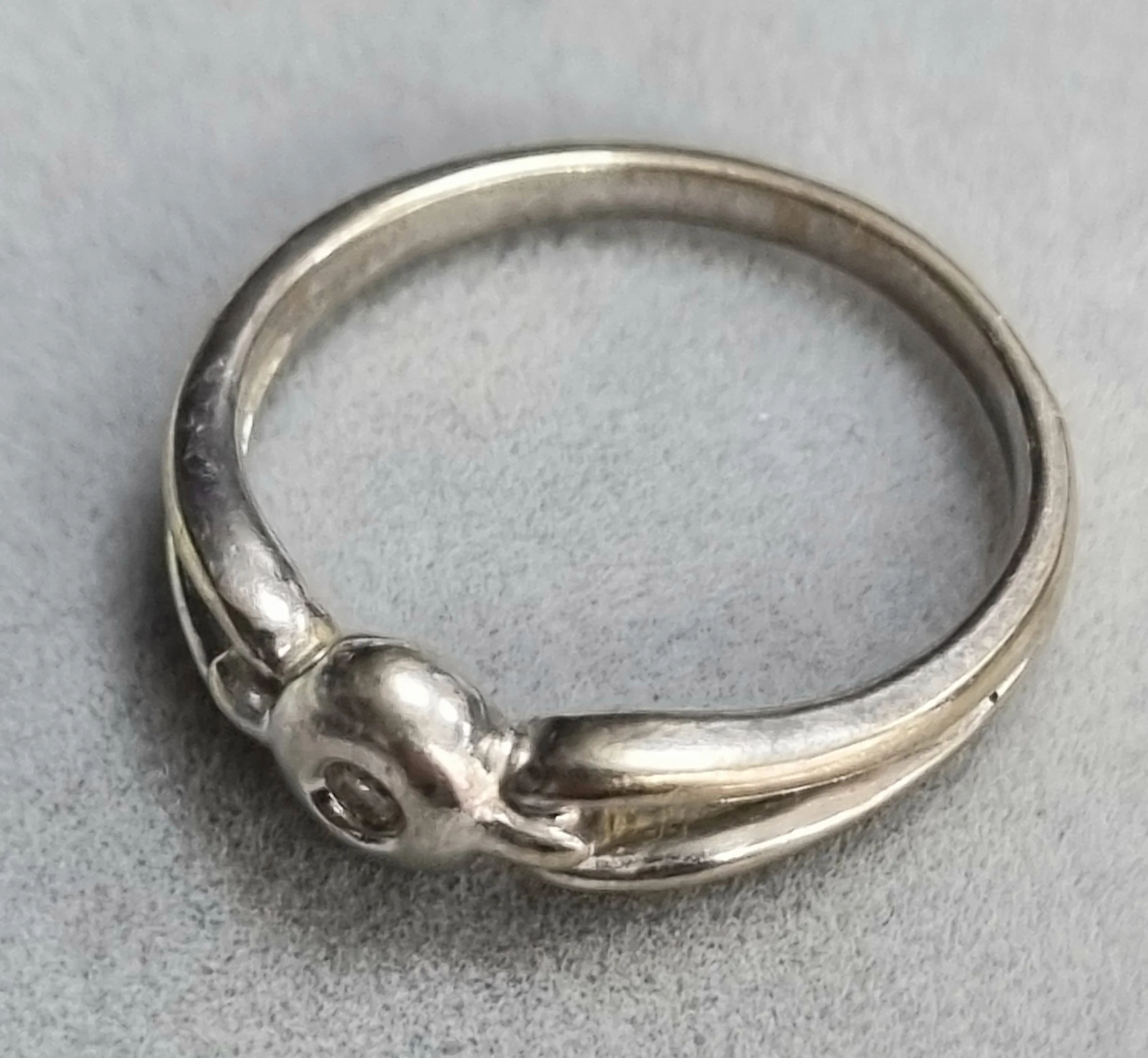 9ct White Gold Diamond Ring Size "Q" - Image 2