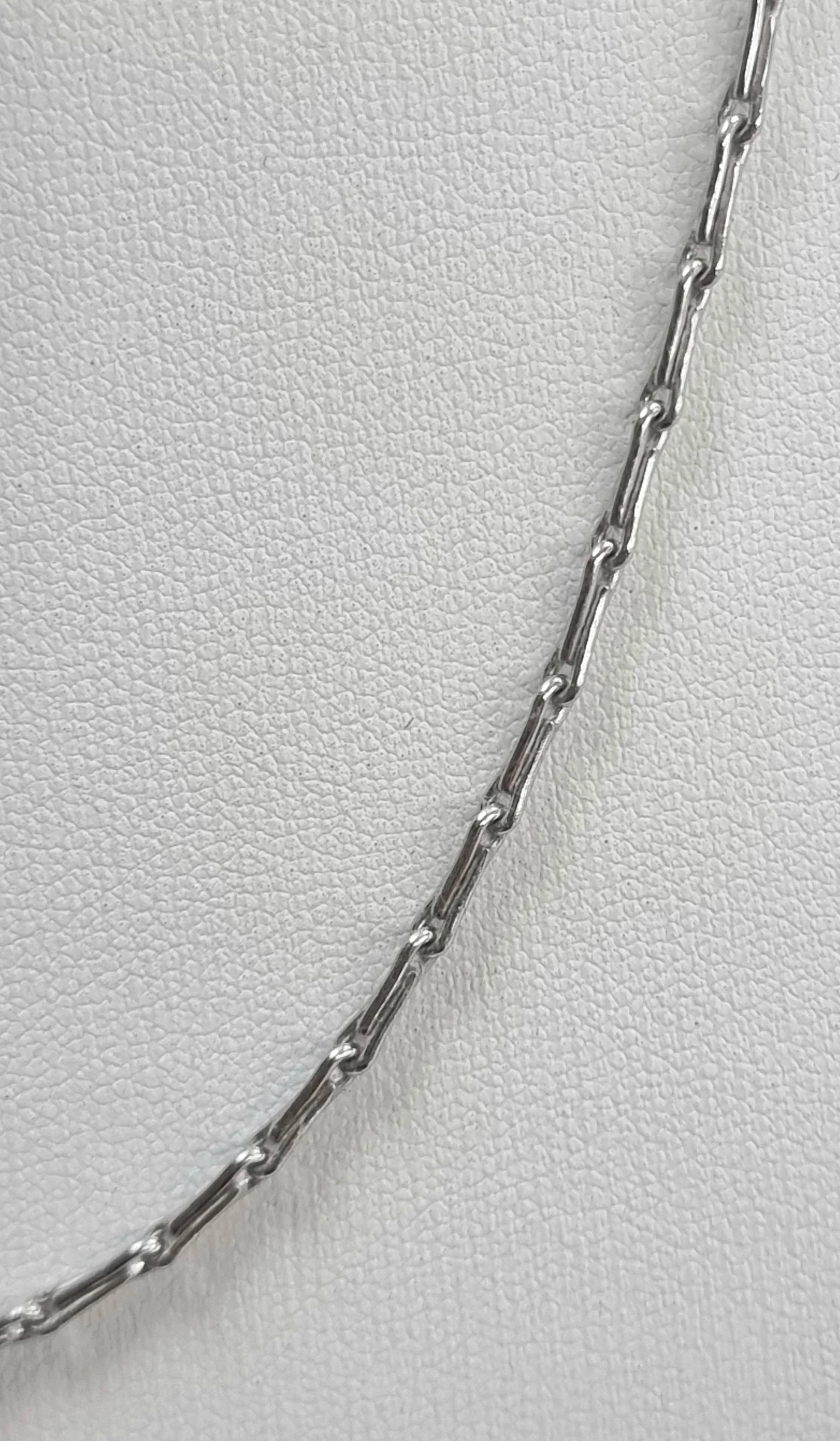 9ct White Gold Necklace 18" - Image 2