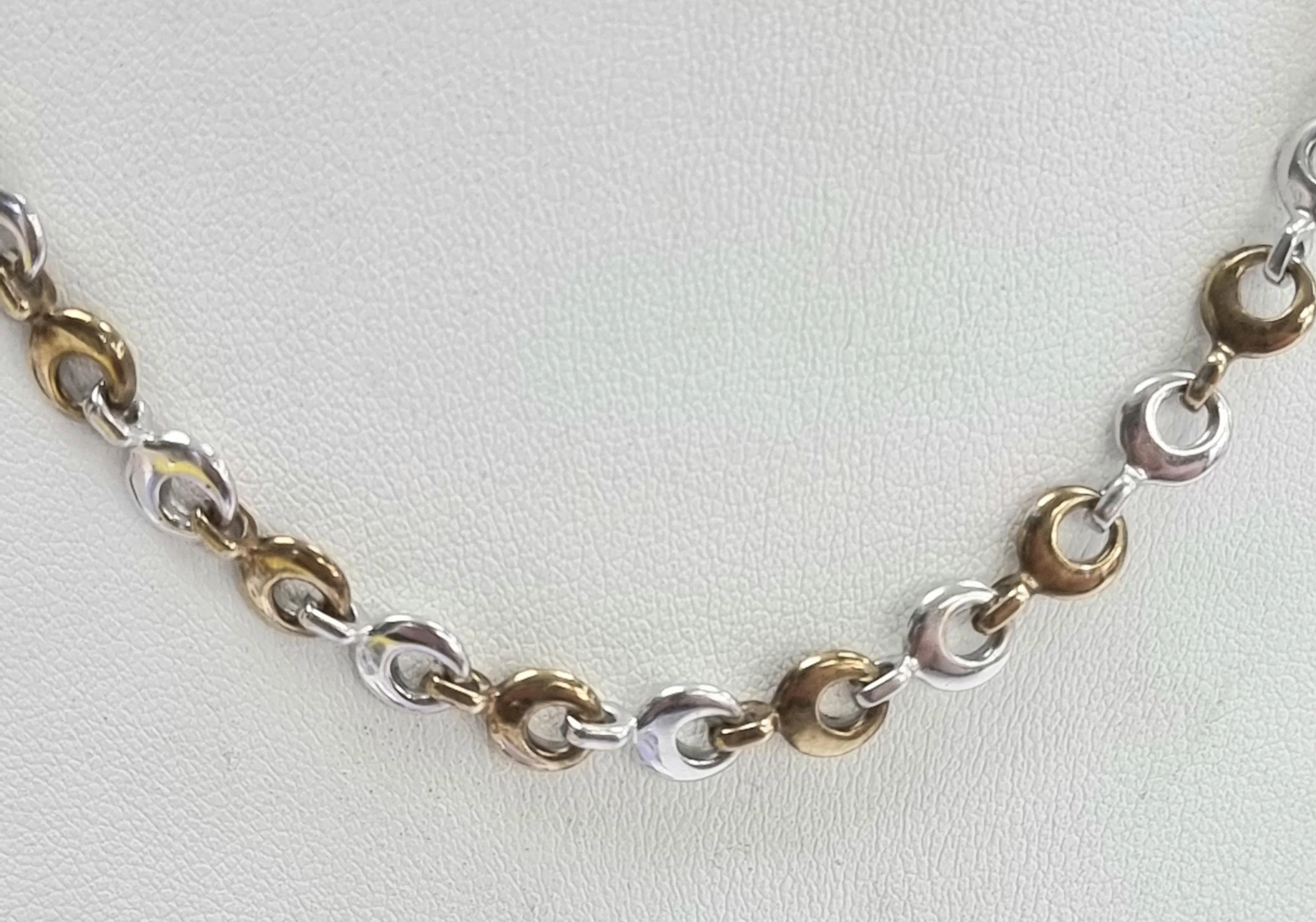 9ct White/Yellow Gold 18” Necklace - Image 2
