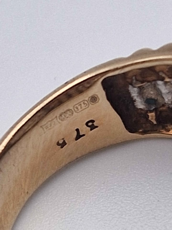 9ct Yellow Gold 0.5ct Diamond & CZ Rolex Style Ring - Size S - 8.48 Grams - Image 4