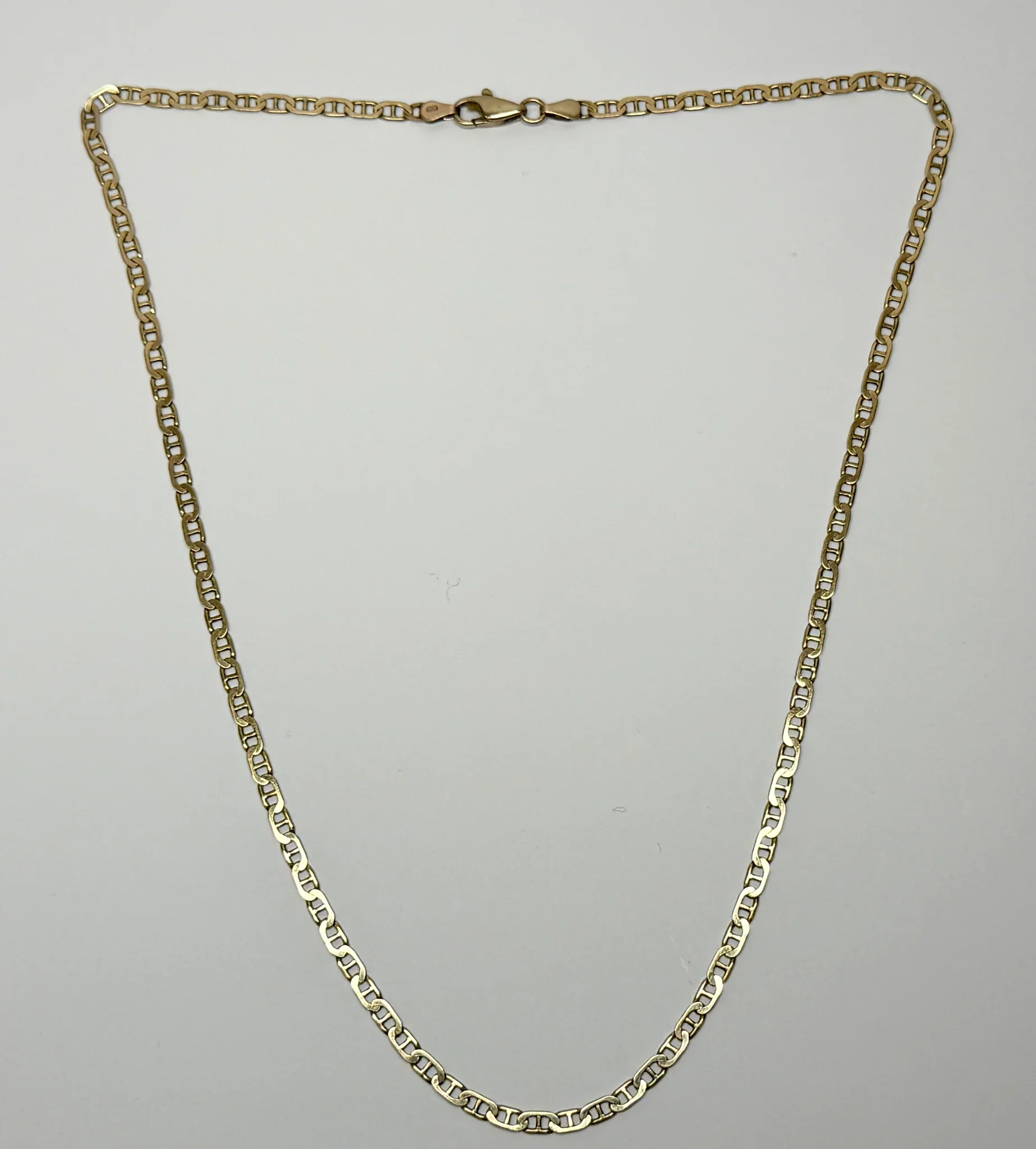 9ct yellow gold 18.5" Anchor Chain Necklace