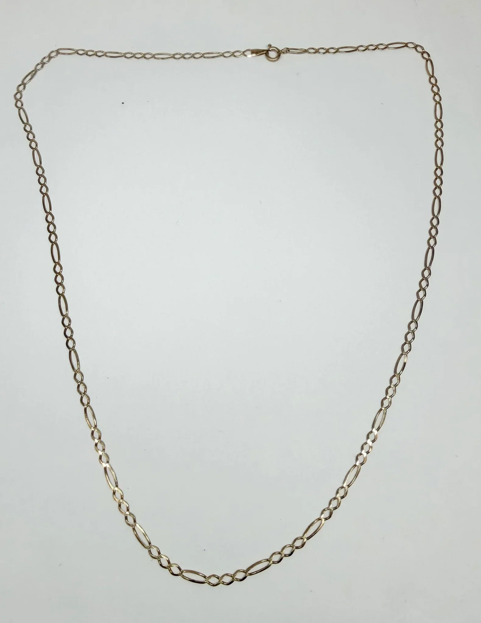 9ct Yellow Gold 20" Figaro Chain