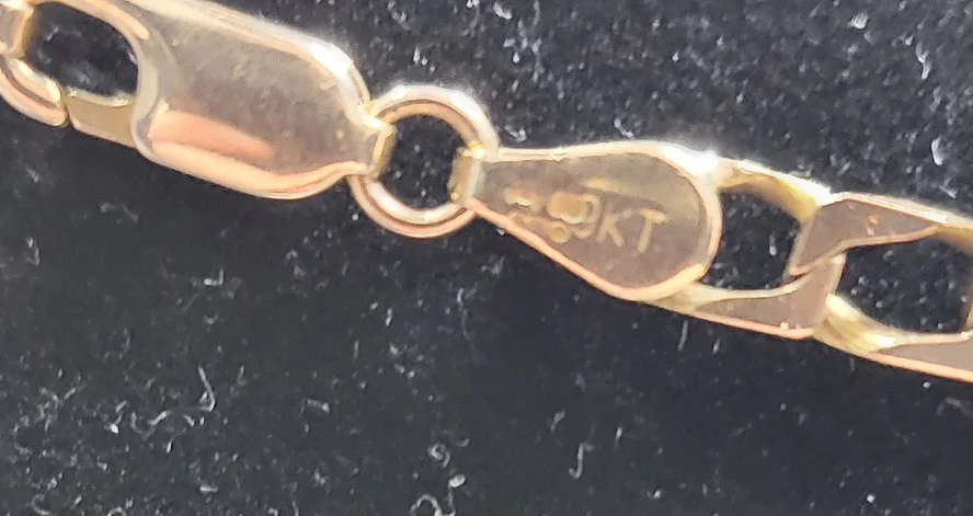 9CT Yellow Gold Curb Chain - 18" - 10.46GR - Hallmarked - Image 3
