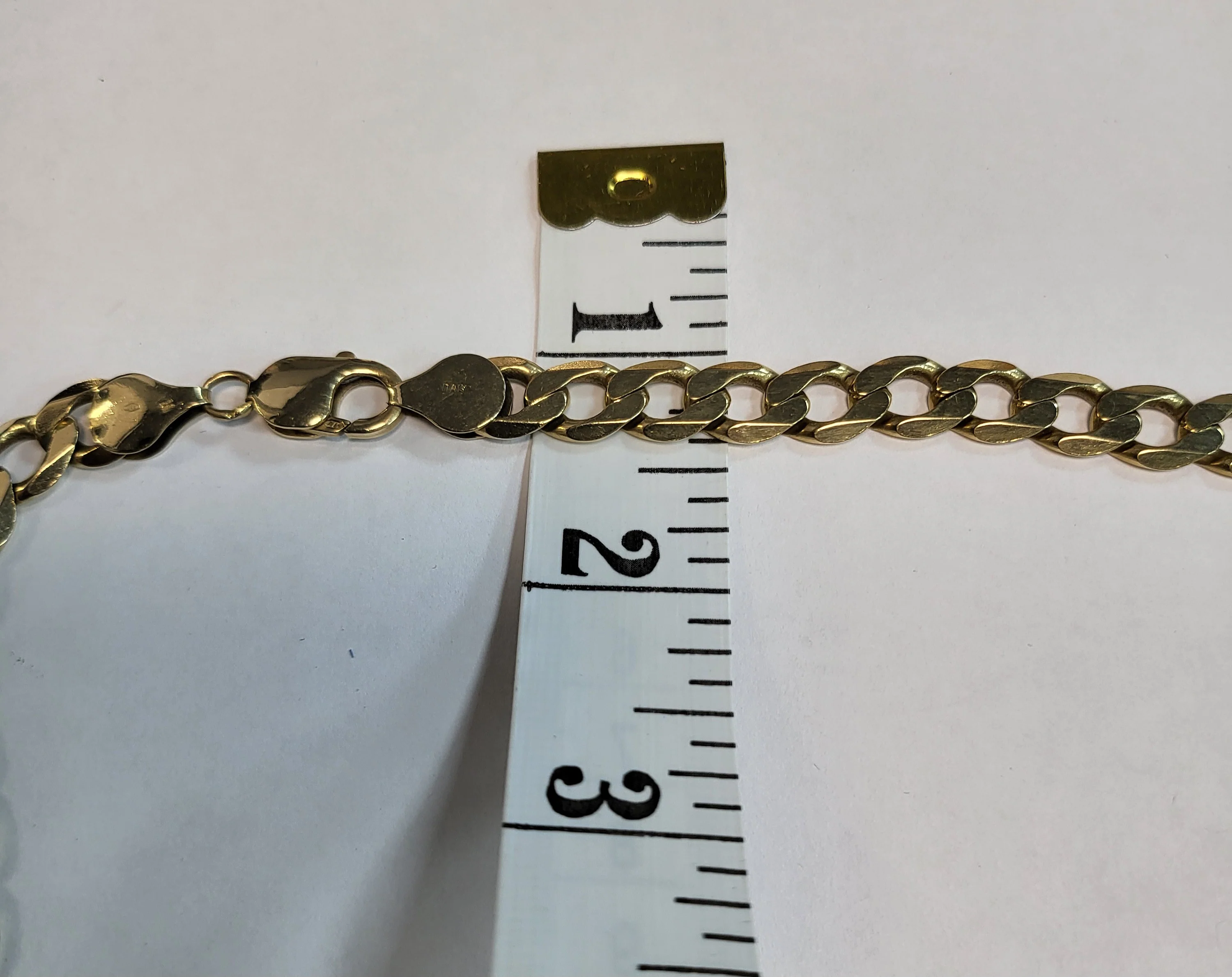 9ct Yellow Gold Curb Chain - 24" - 58.67G - Image 4