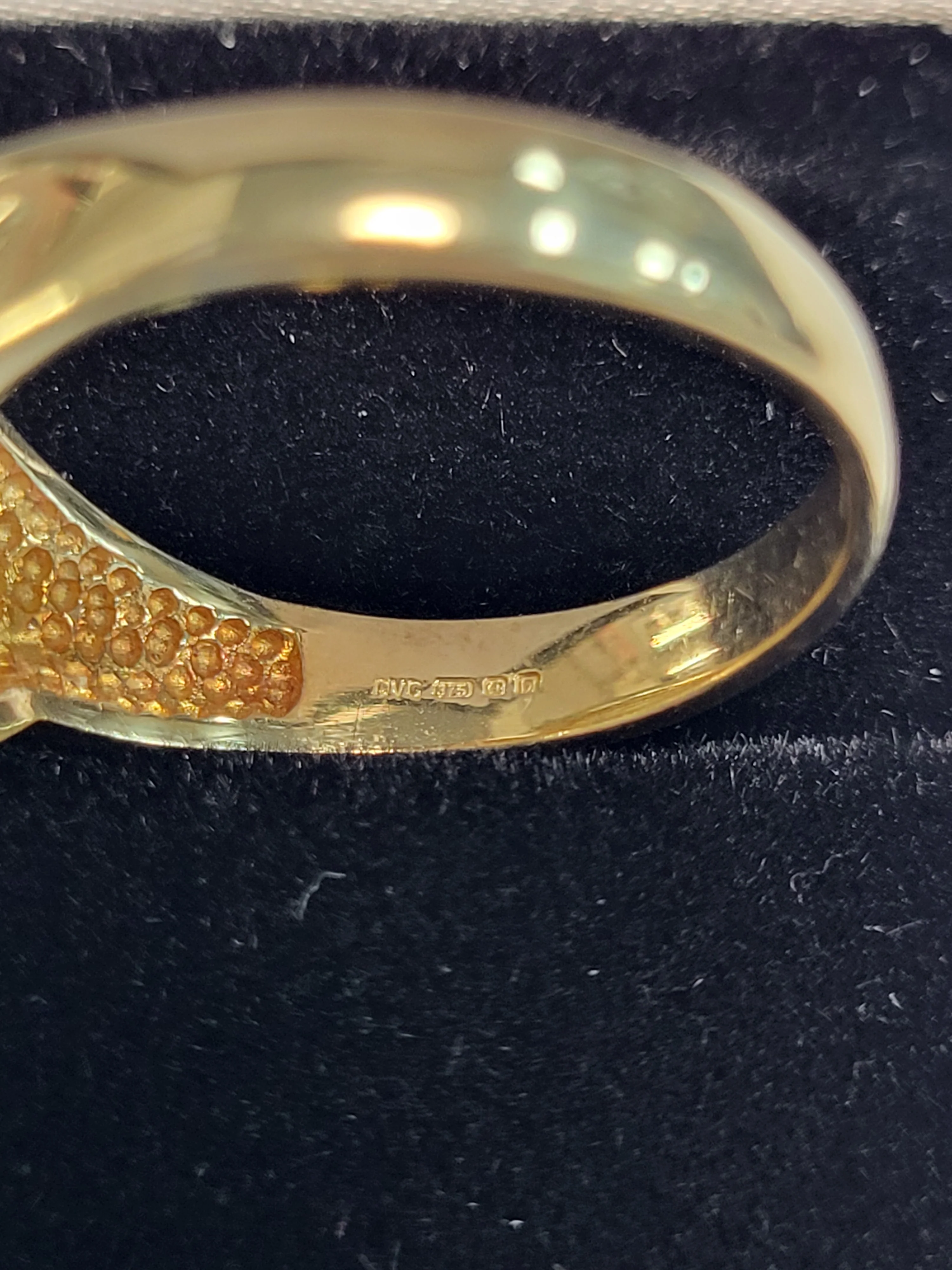 9ct Yellow Gold Patterned Ring - Size T/U - 3.63g - Image 3