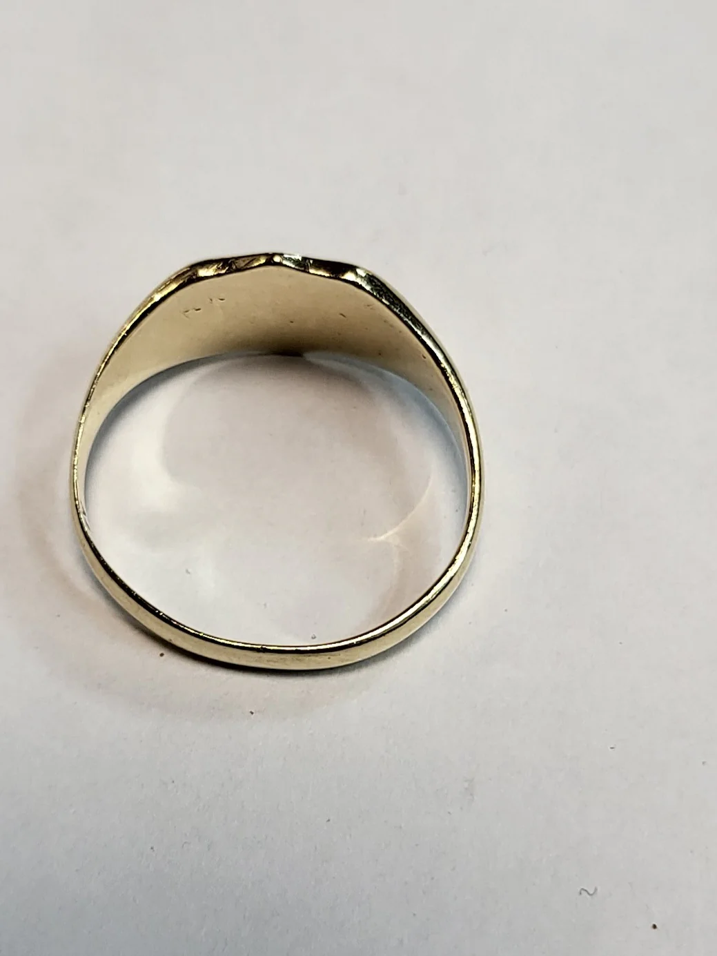 9ct Yellow Gold Signet Ring - Size T - 4.29G - Image 2