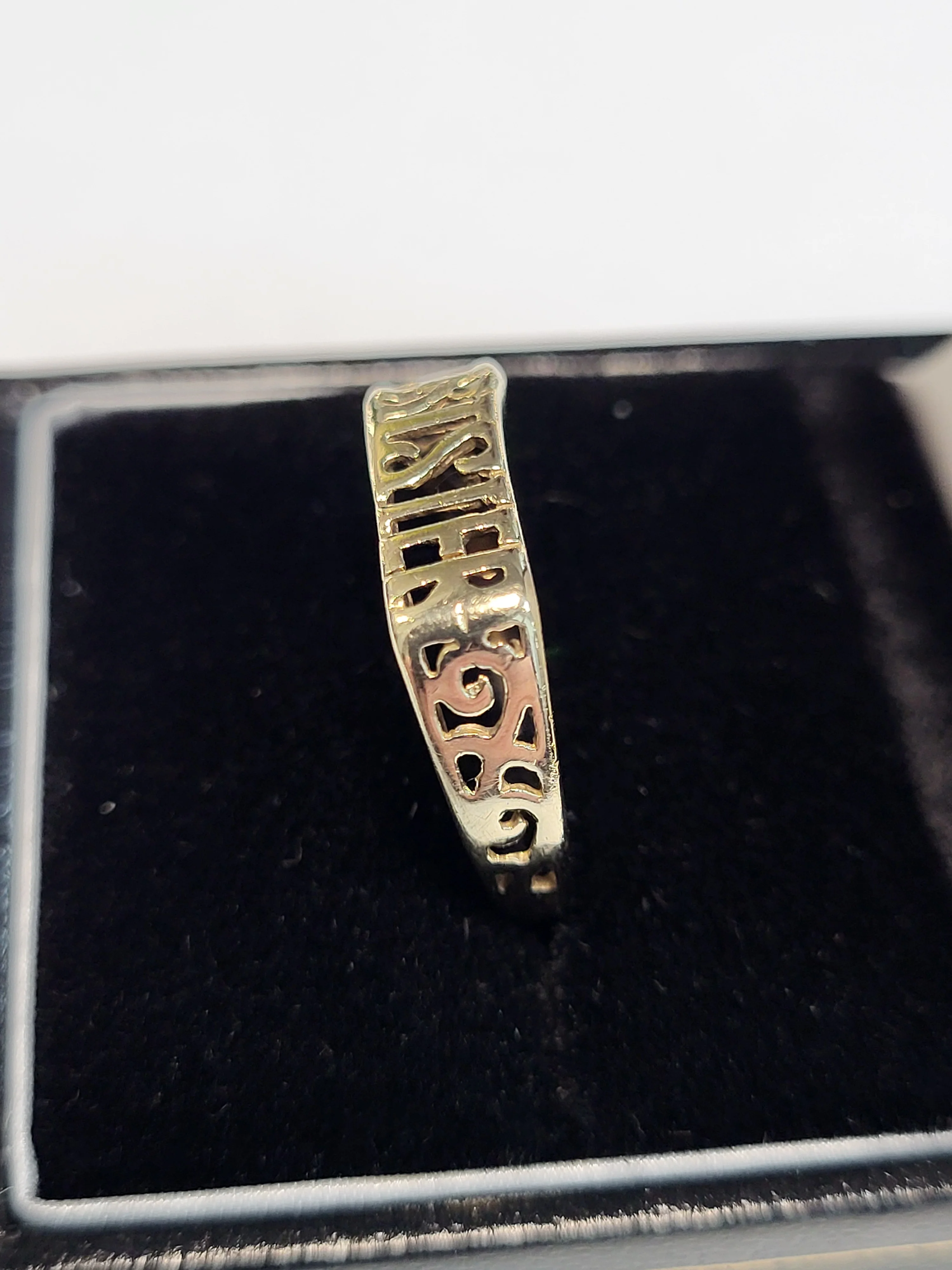 9ct Yellow Gold Sister Ring - Size P - 1.57G - Image 2