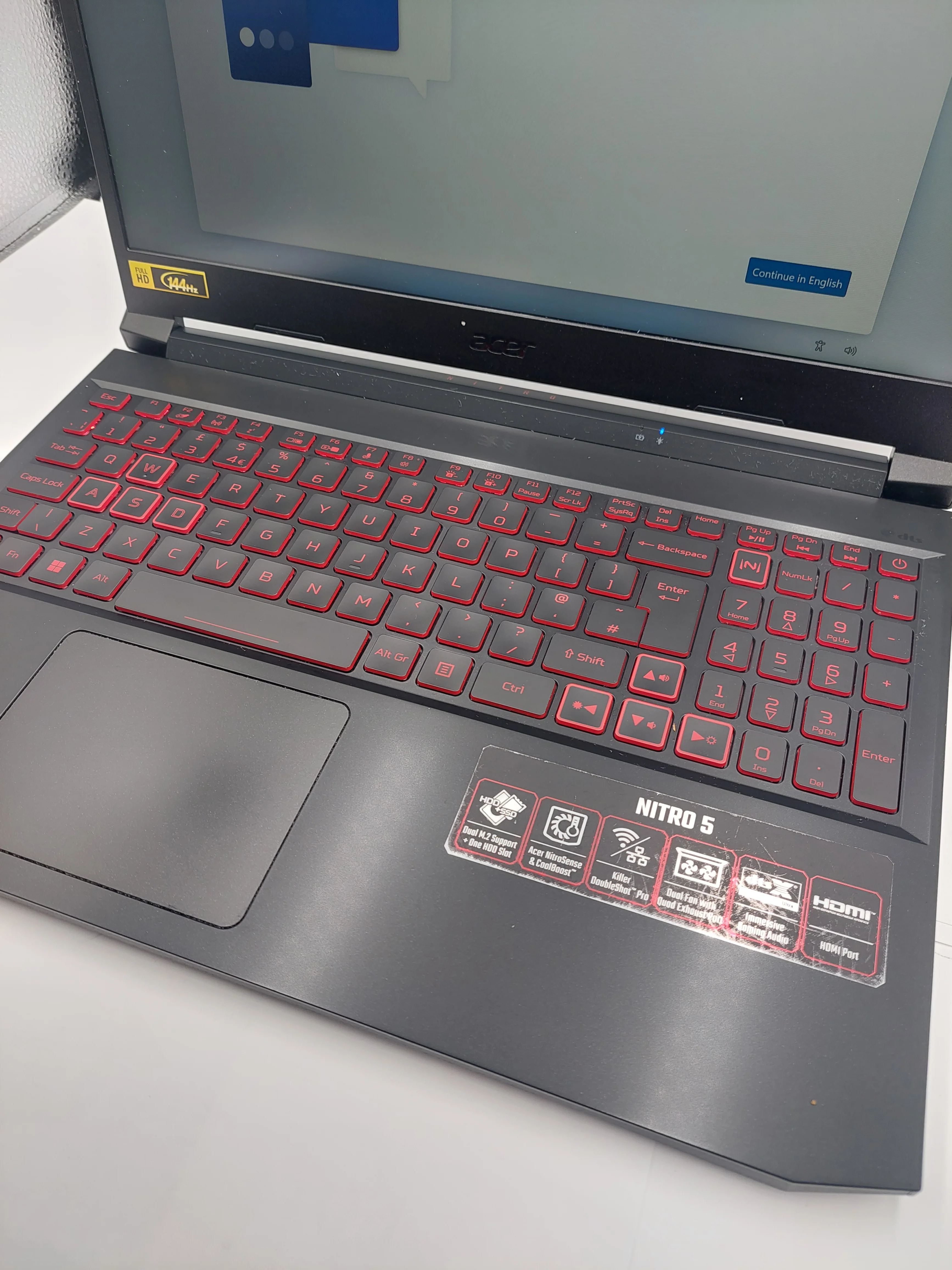 Acer AN515-57 Gaming Laptop / i5-11400H Processor / 16GB RAM / 512GB SSD / Graphics: RTX 3050 Ti / 15" Screen Size - 144Hz / 88% Battery - Image 2