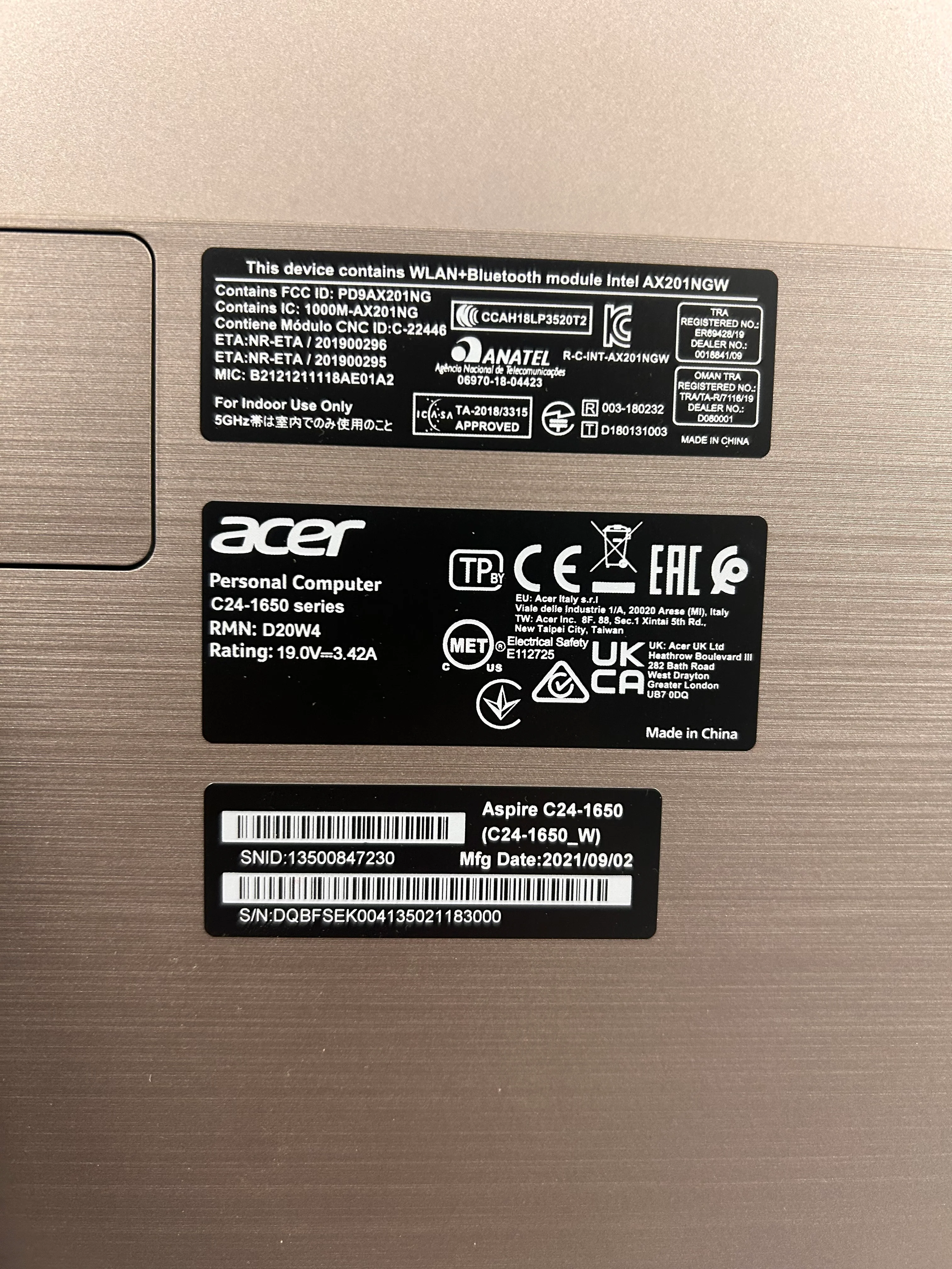 Acer Aspire C24-1650 All-in-One PC - Collection Only - Image 4