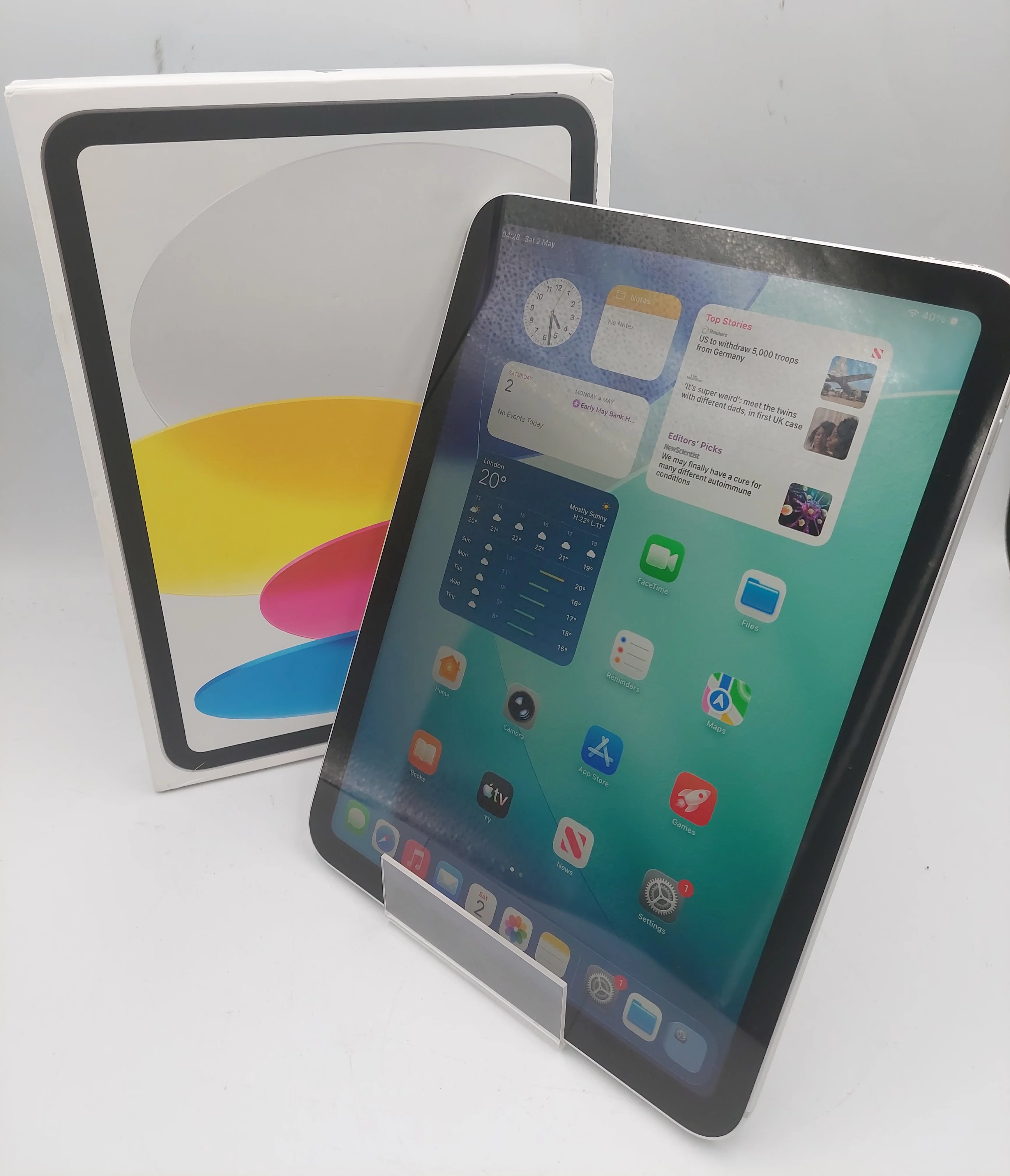 Apple iPad A16 (A3355) 11" 128GB Silver, Unlocked, Boxed, 100% BH