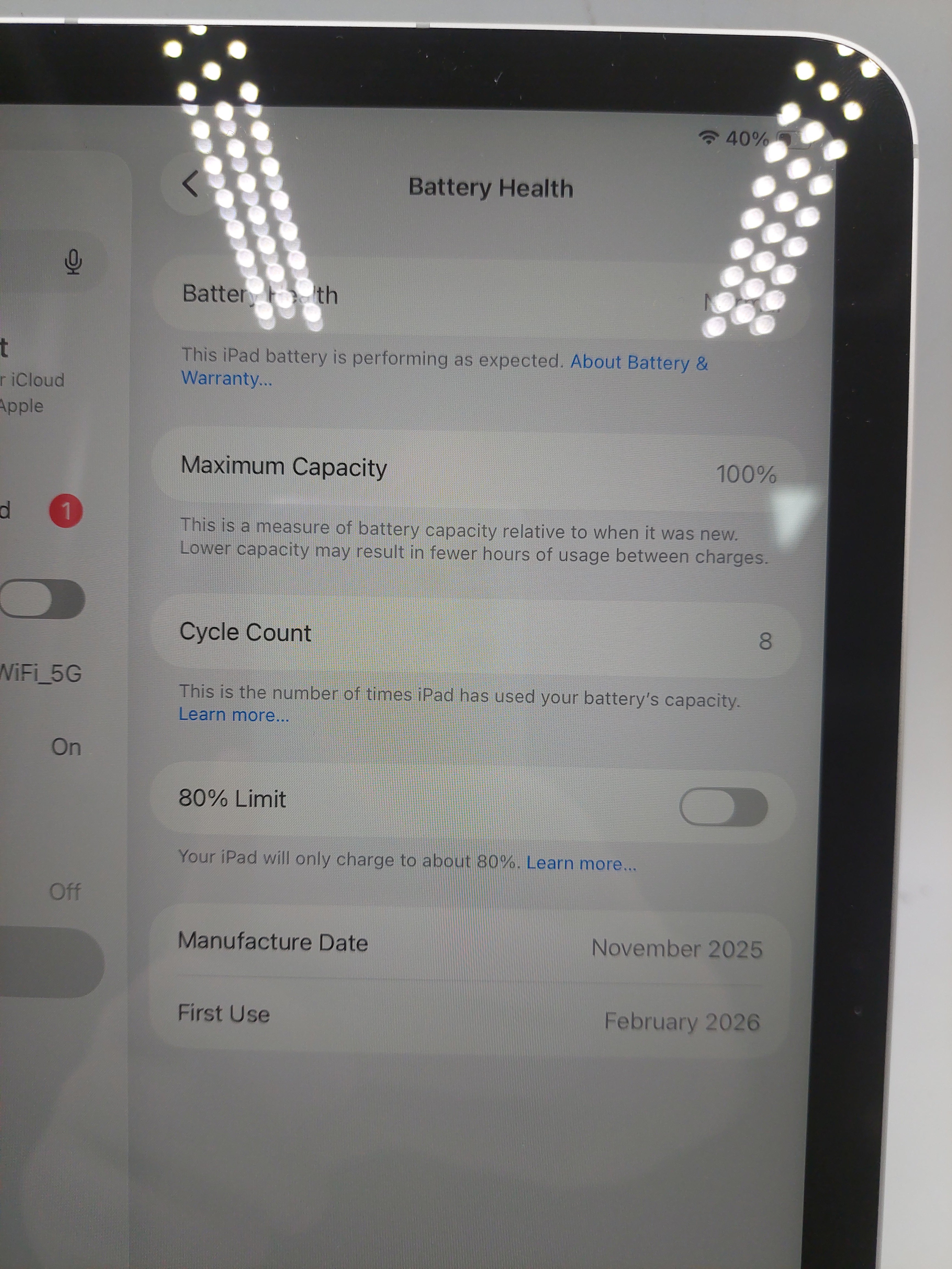Apple iPad A16 (A3355) 11" 128GB Silver, Unlocked, Boxed, 100% BH - Image 2