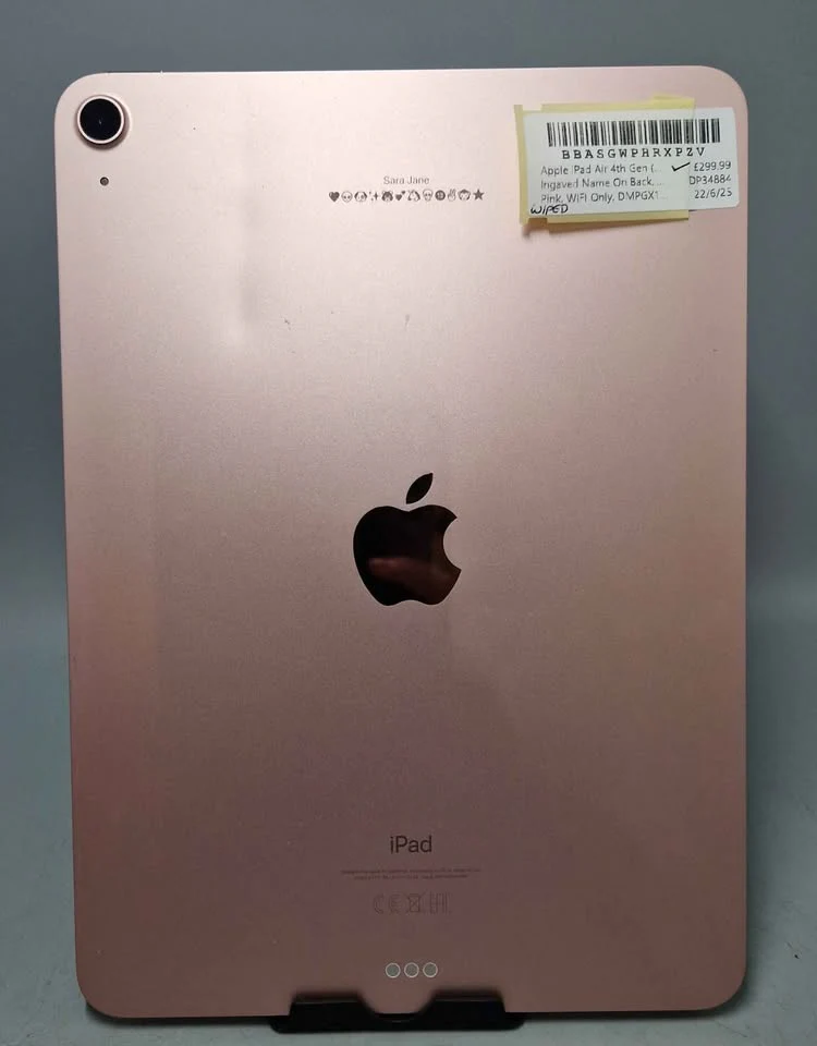 *WOW* Apple iPad Air 4th Gen (A2316) 10.9" 64GB - Rose Gold, WiFi, ingraved name on the back,dint on back - Image 3