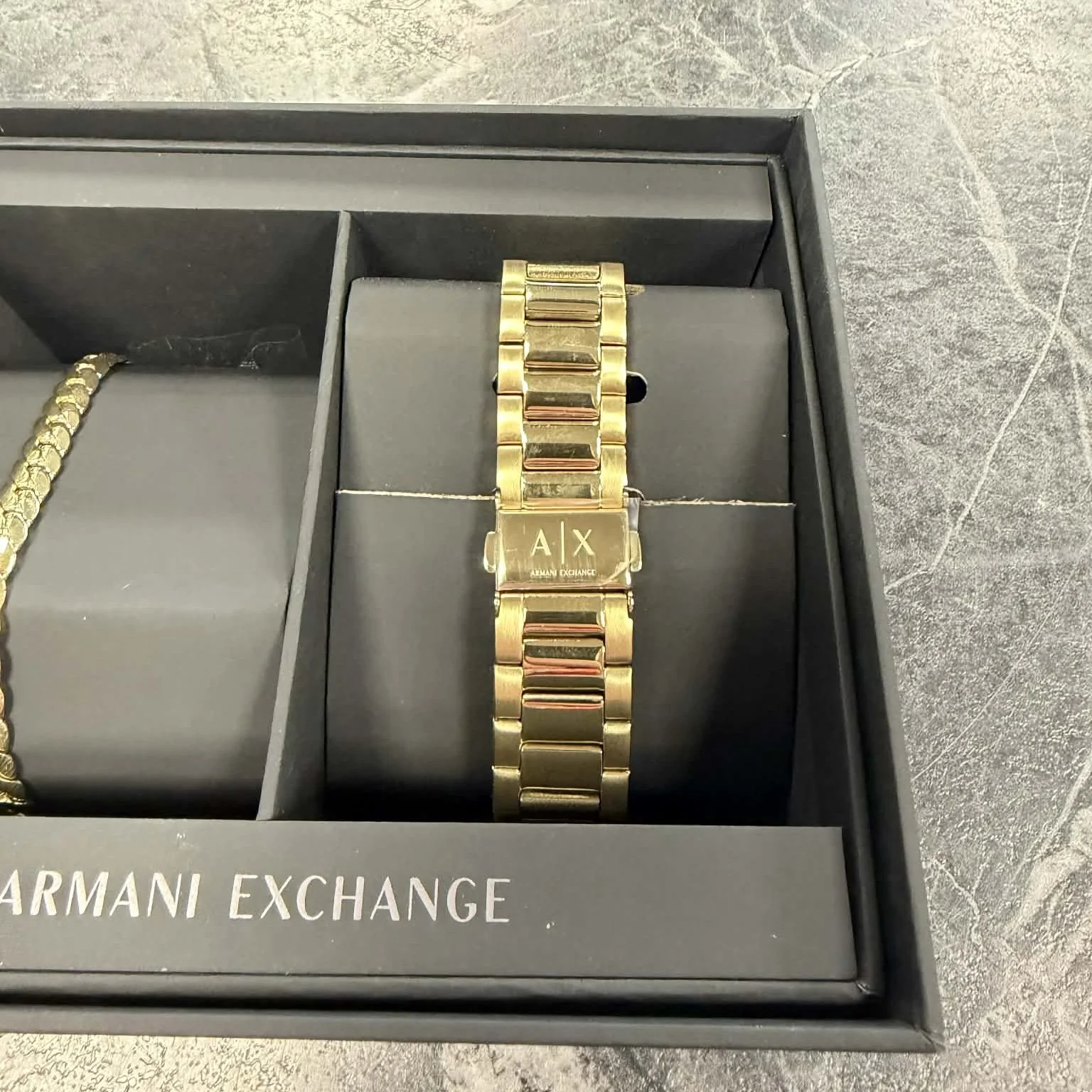 Armani Exchange Gold-Tone Stainless Steel Watch & Bracelet AX17144 - Image 2
