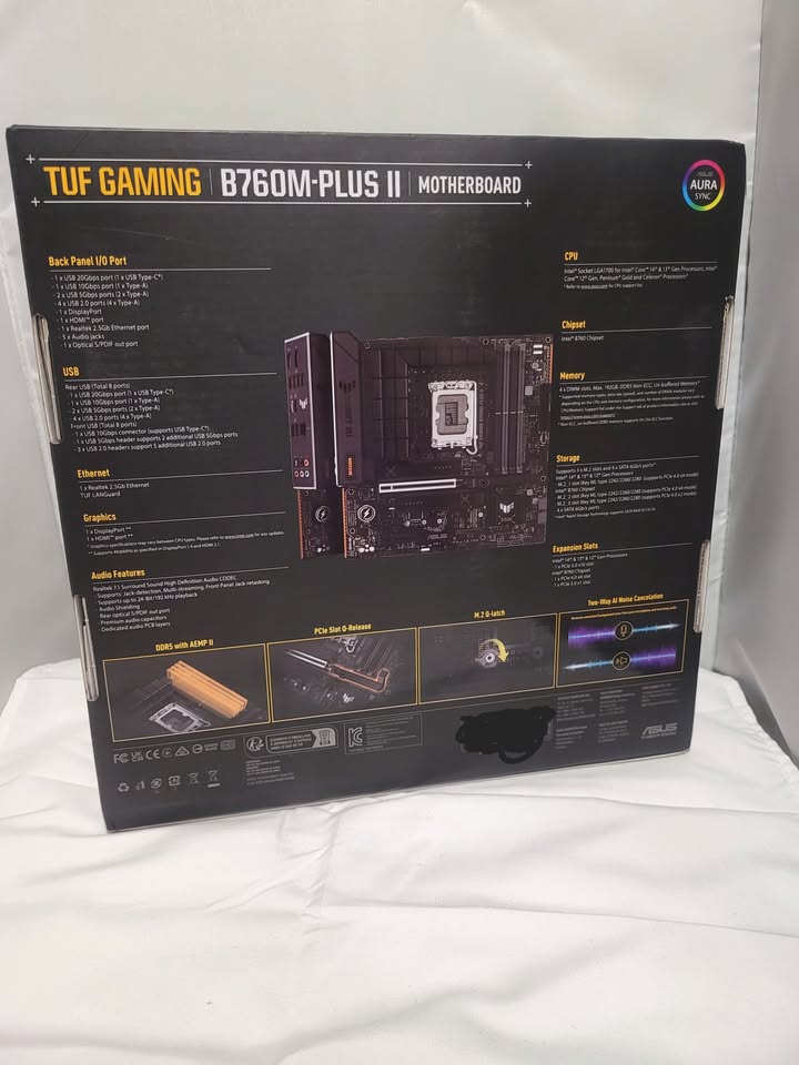 ASUS TUF Gaming B760M-PLUS II mATX Motherboard for Intel LGA1700 CPUs - Image 2